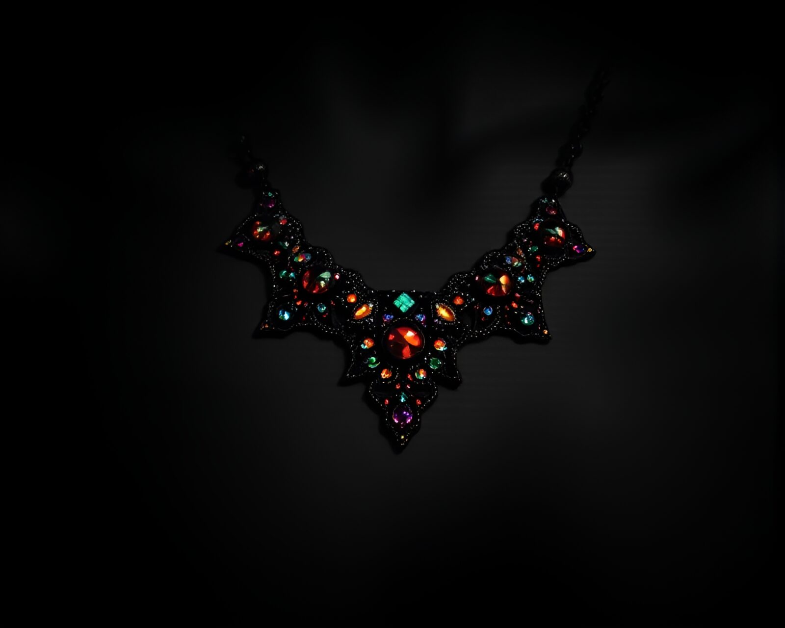 Pixelated necklace with stunning chiaroscuro and mosaic design