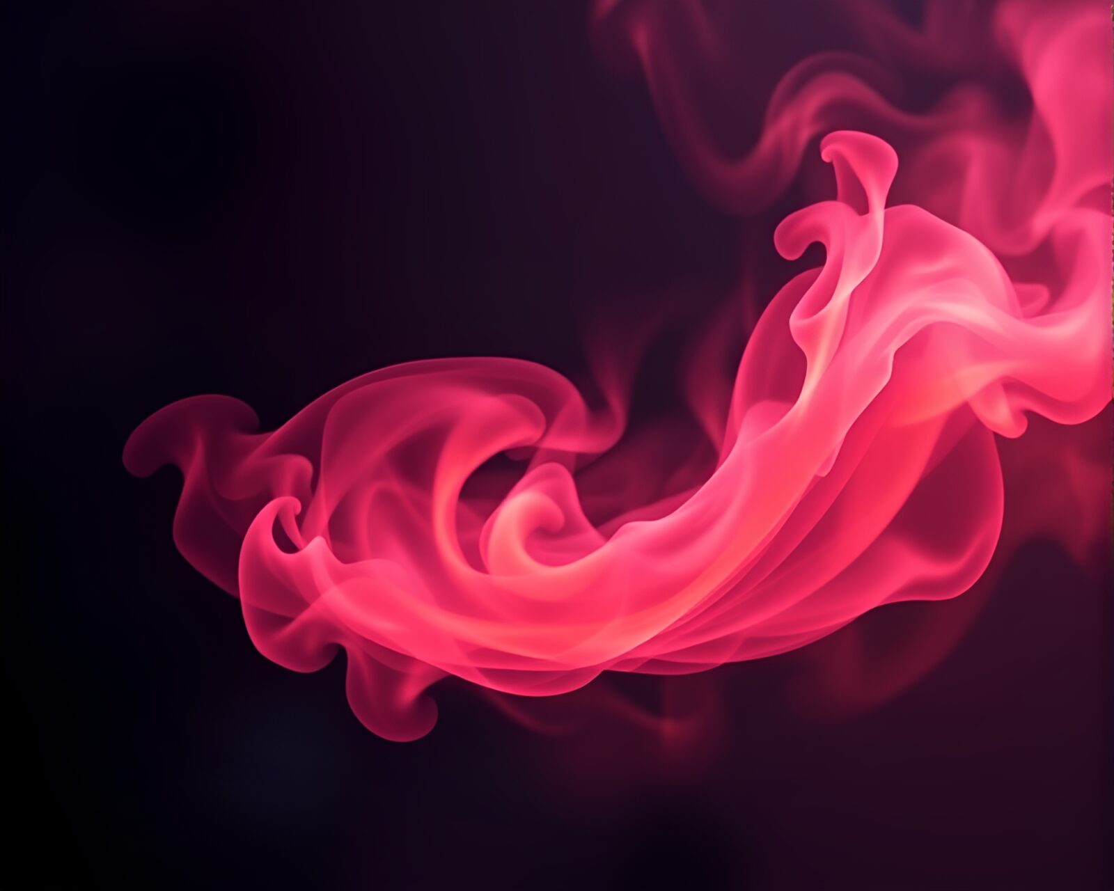 Abstract flat design of swirling smoke with high-tech lens