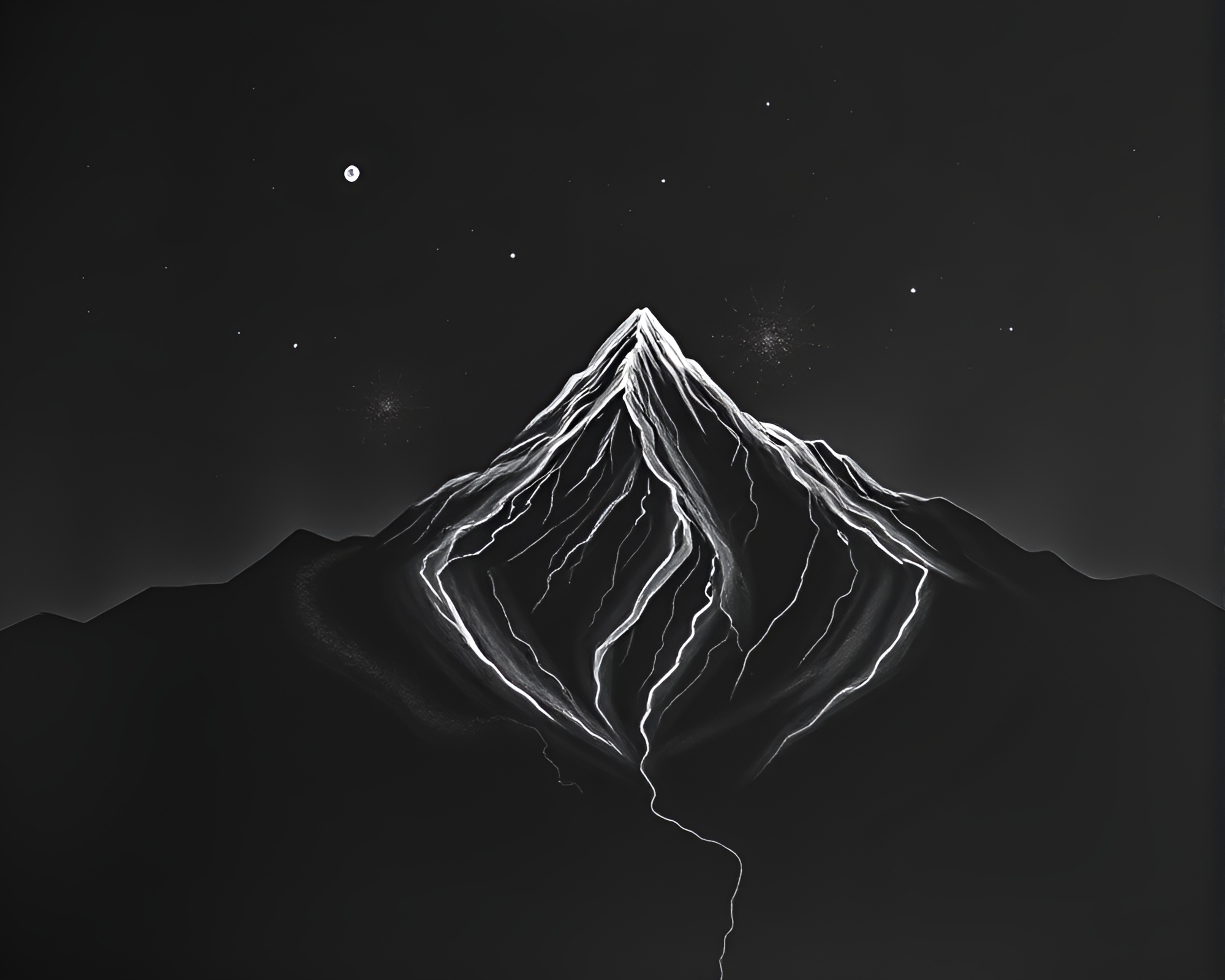 Mountain Goat in Sapphire-Chalkboard Art – free AI stock image