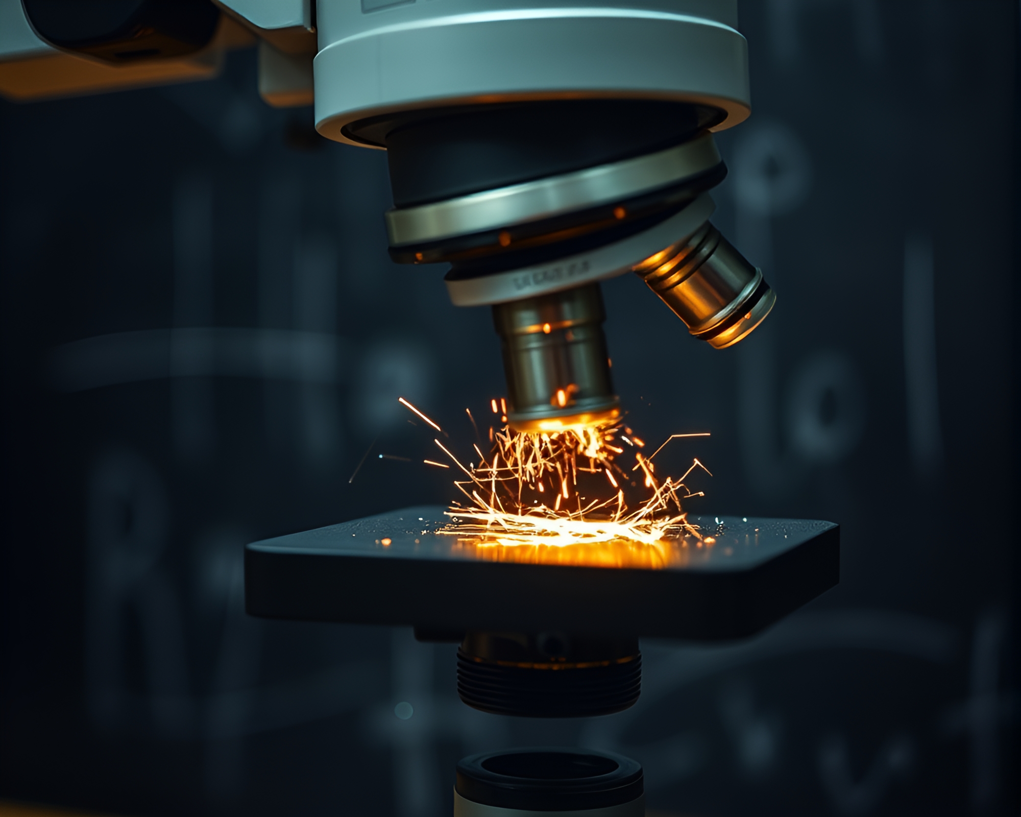 Microscopic Chalkboard Flickering Close-up – free AI stock image