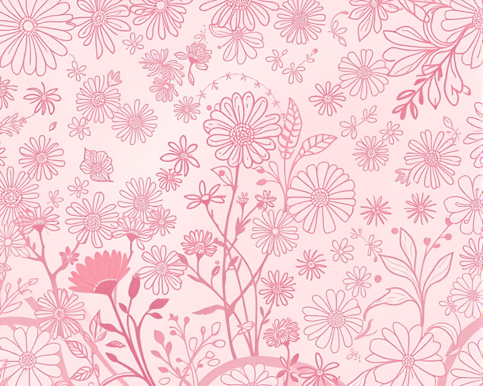 Intricate bio-organic patterns in a blush pink sky garden