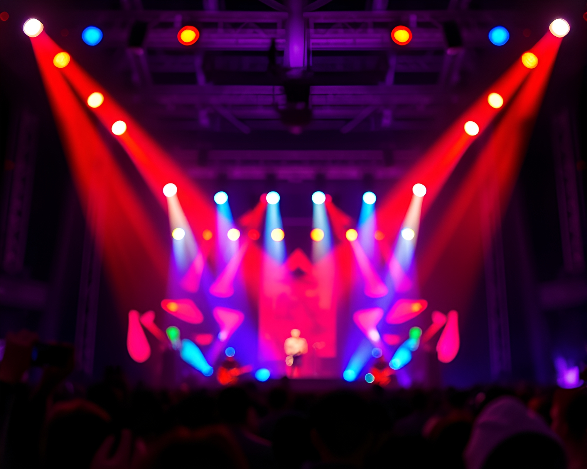 Pop Art Oasis Concert with Selective Focus Lights – free AI stock image