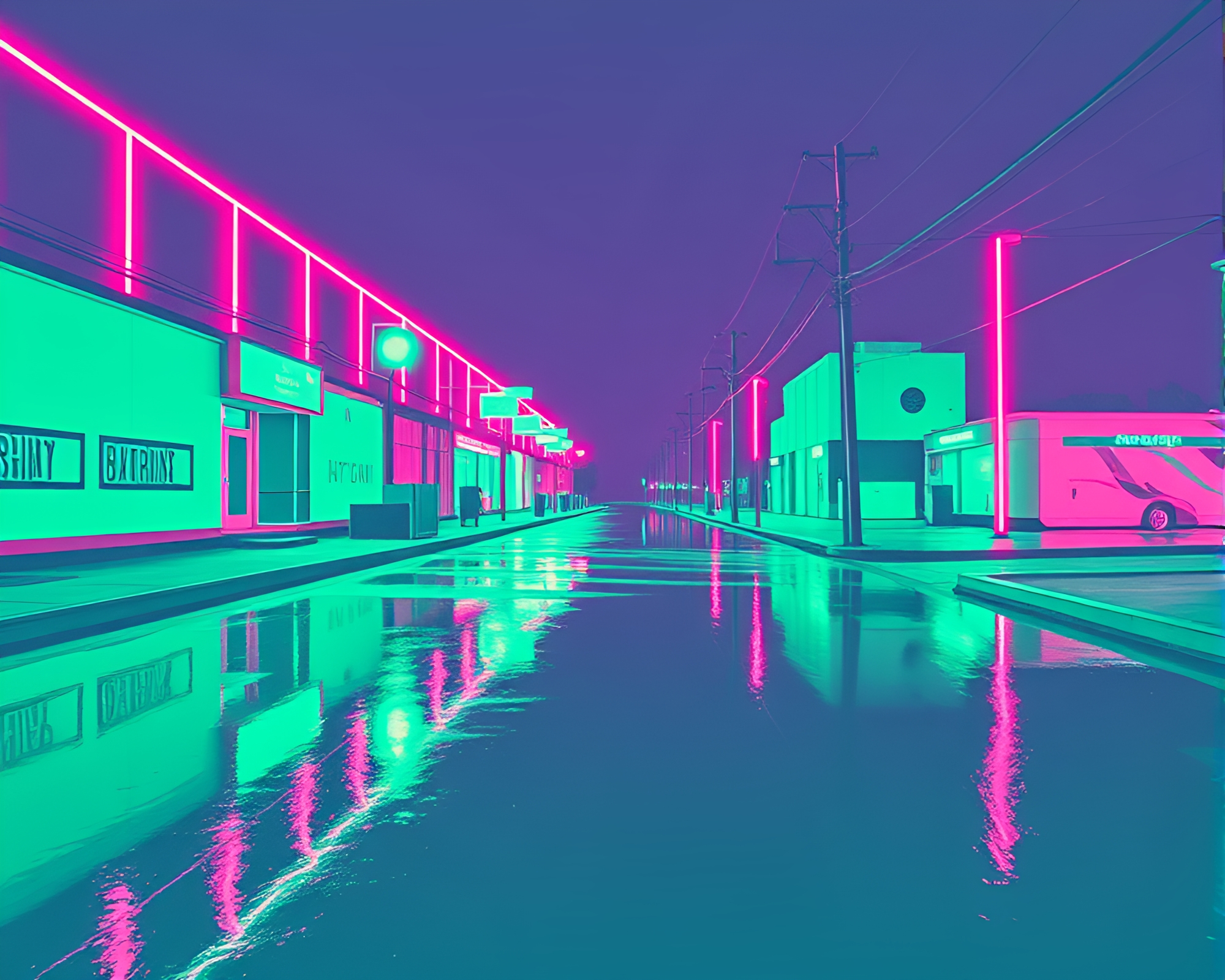 Neon Infrared Drone Surveillance Art – free AI stock image