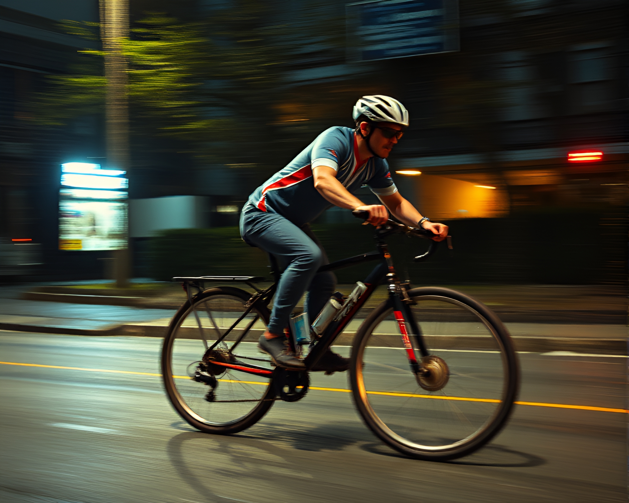 Dynamic Motion Capture: Bicycle Action Painting – free AI stock image