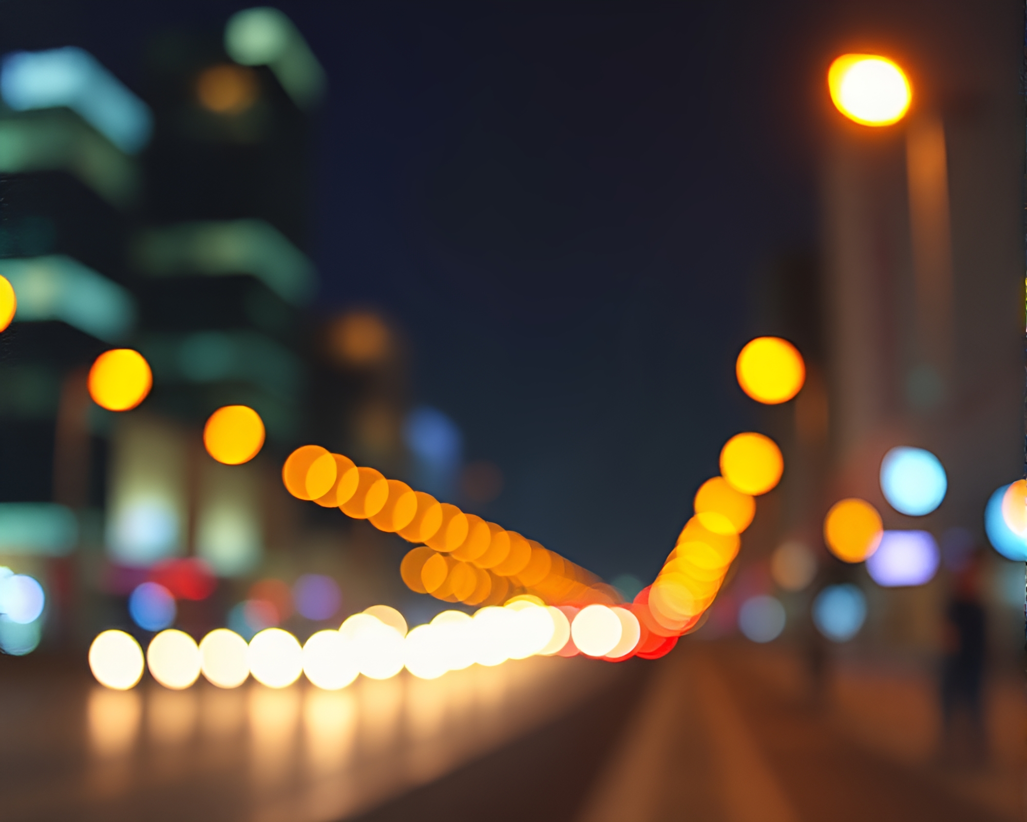 Futuristic Pixelated Jetpack Adventure in Bokeh Lights – free AI stock image