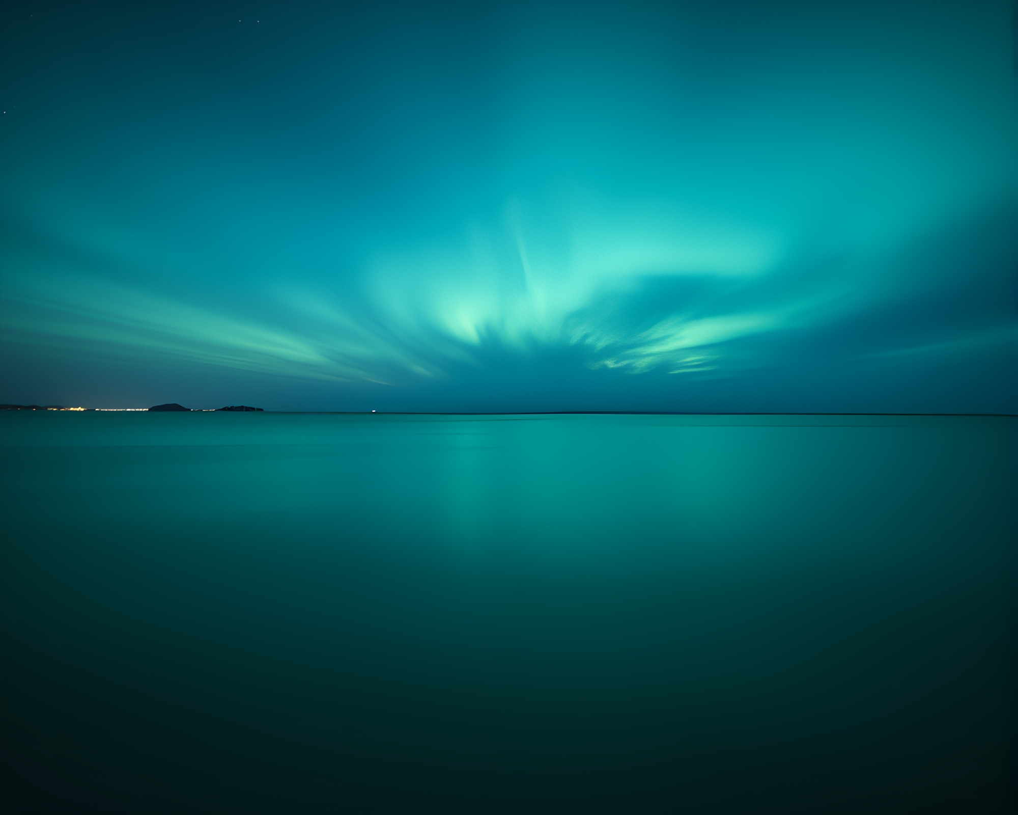 Mystical Hydra: Teal Serenity Low-Light Photography – free AI stock image