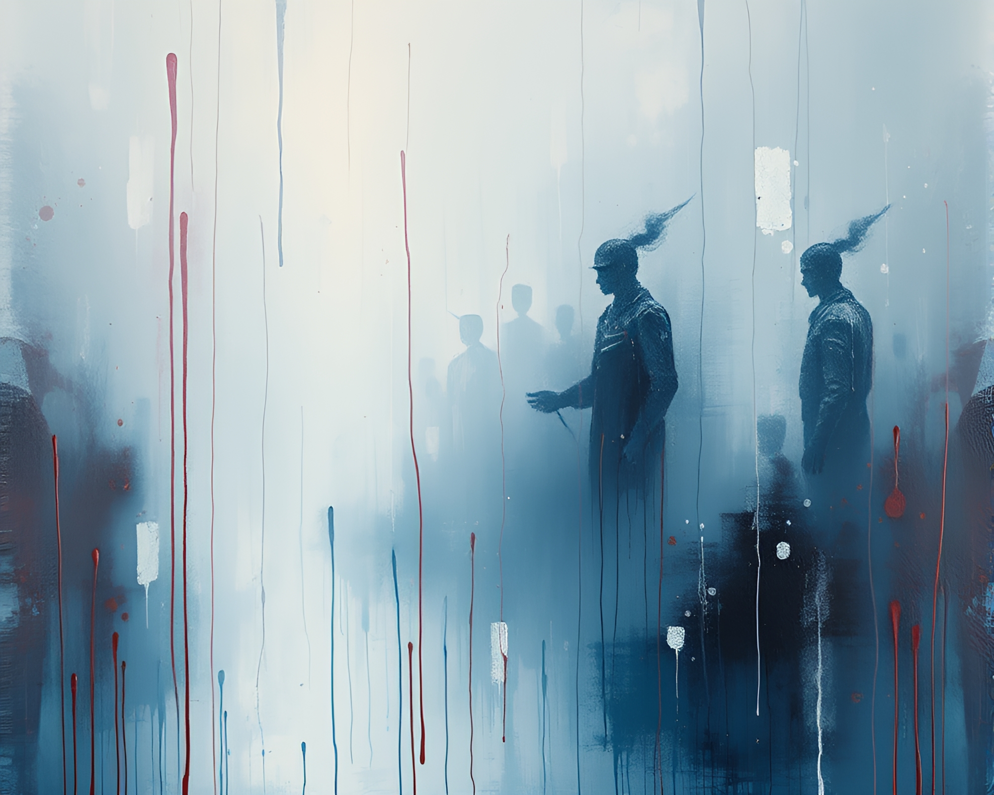 Hydra emerging from misty spray paint fog – free AI stock image