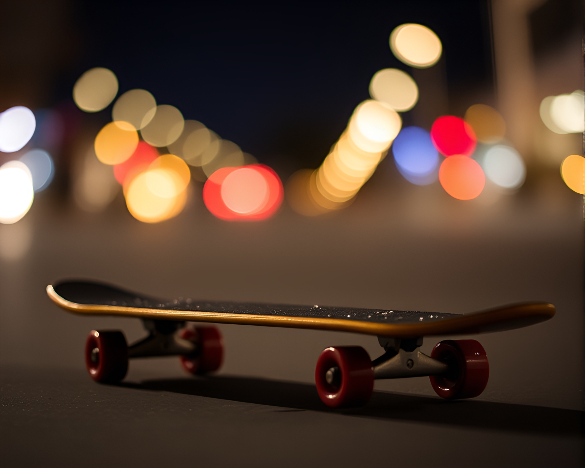 Skateboarder in Dusty Miniature World – free AI stock image