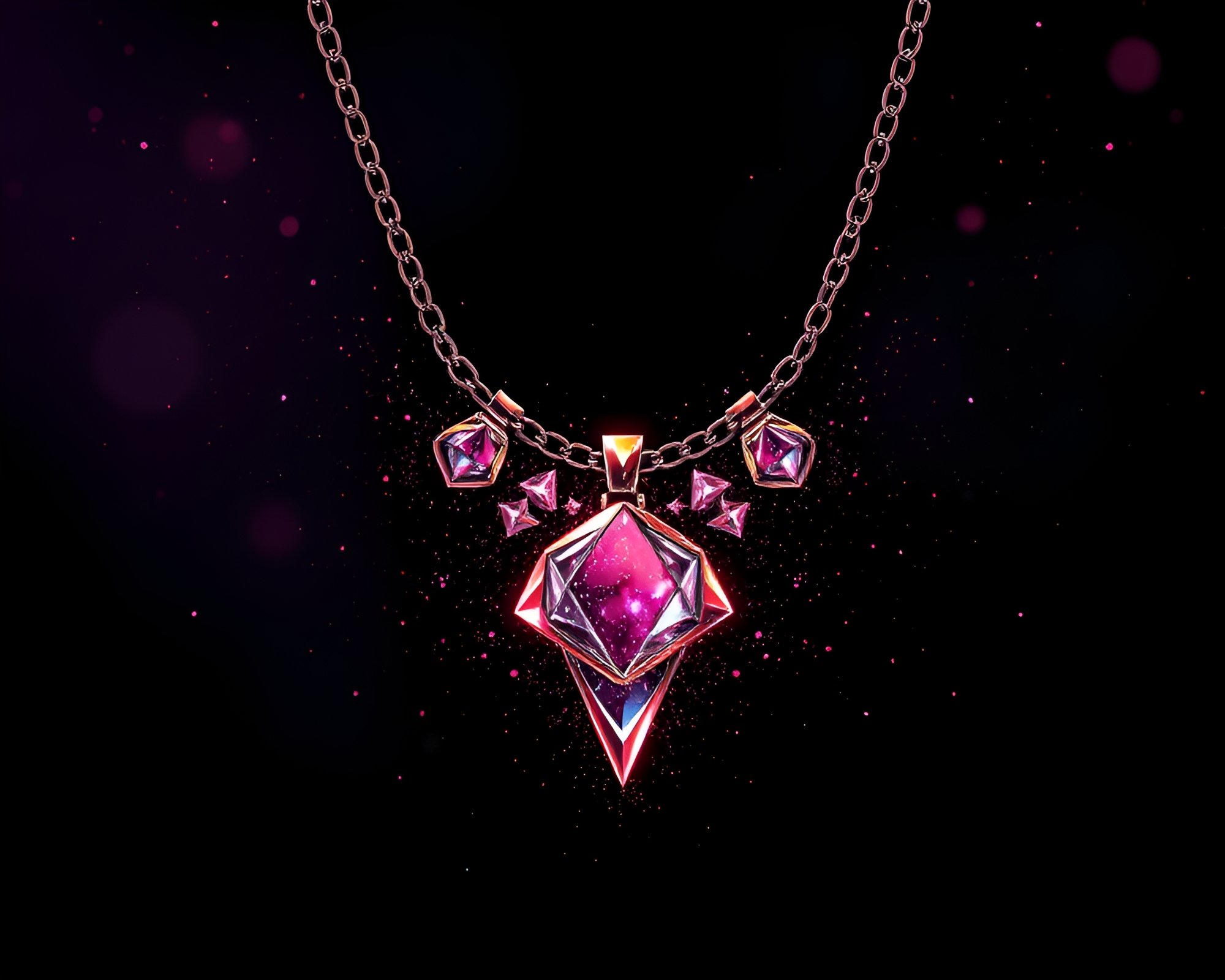 Vector Halftone Necklace in Cosmic Dust Palette – free AI stock image