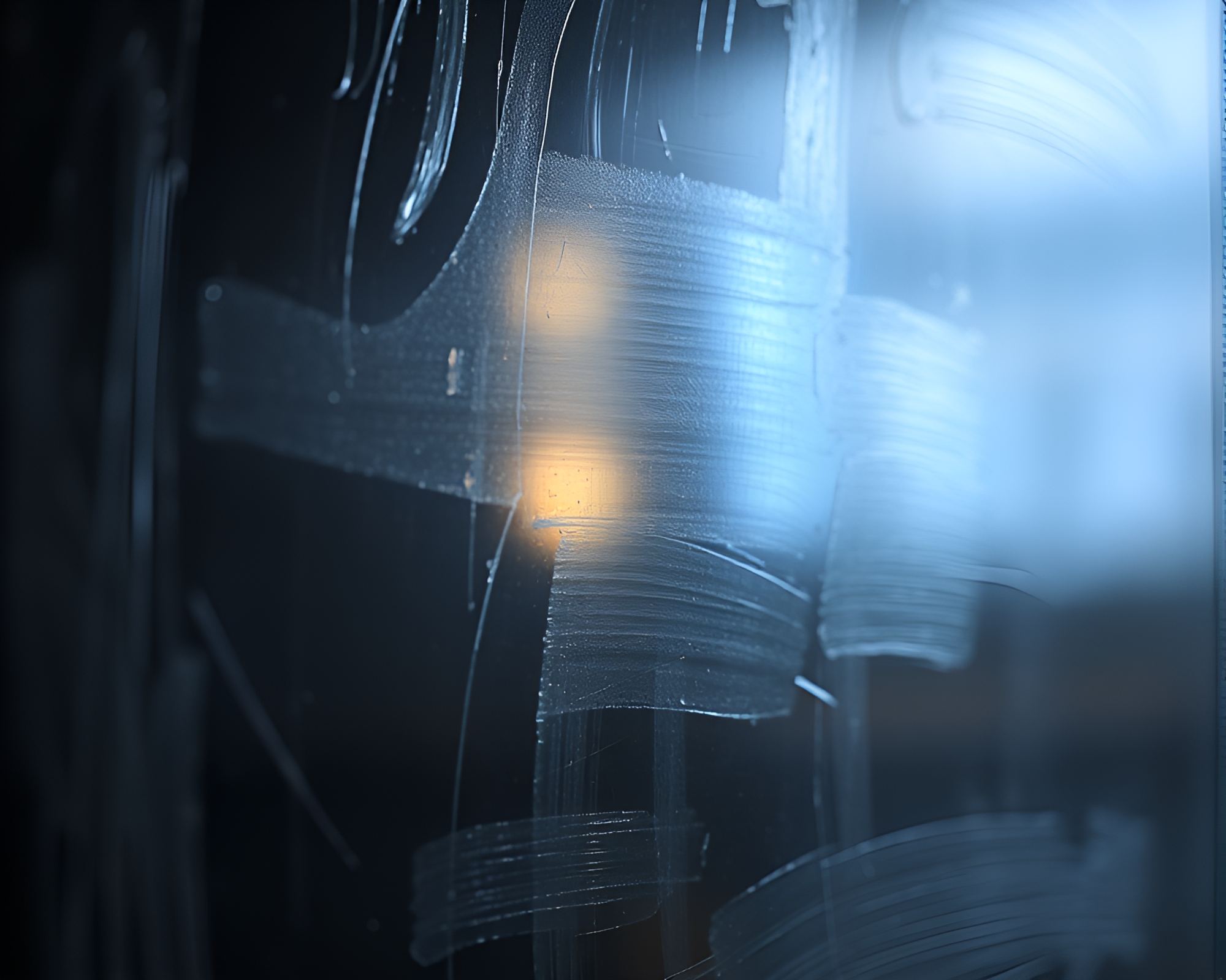 Ethereal Reflections: Haunted Mirror in Macro Perspective – free AI stock image