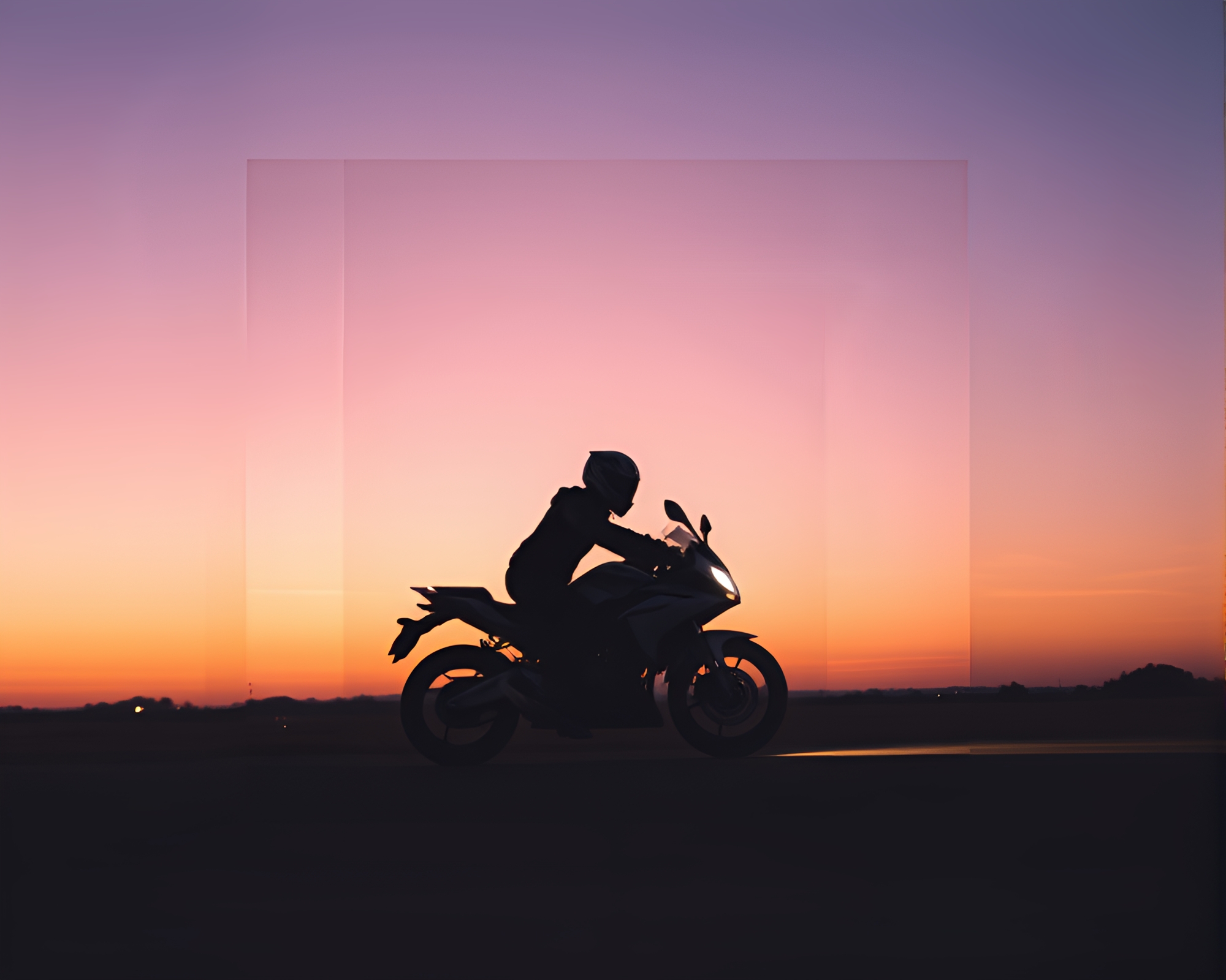 Futuristic Hoverbike in Geometric Dusk Twilight – free AI stock image