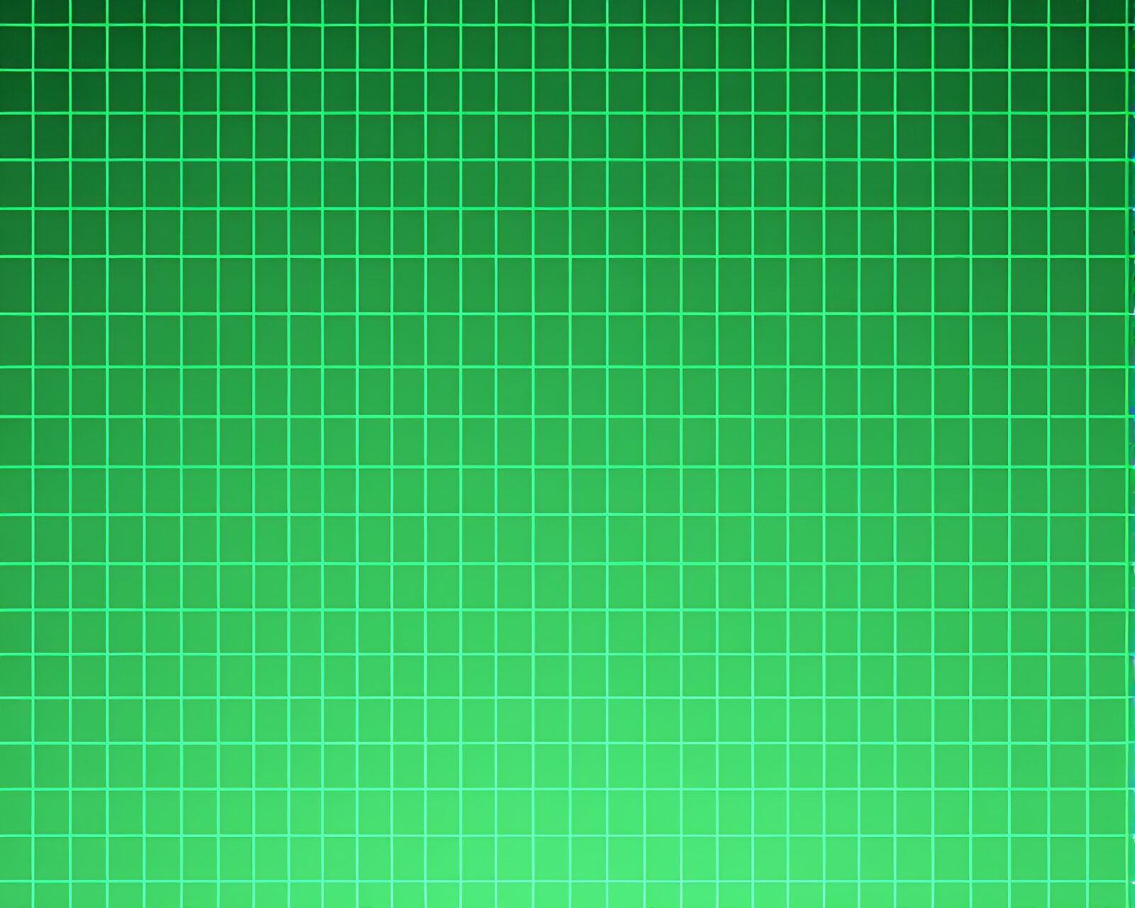 Vibrant mint green retro wave grid with crosshatching design