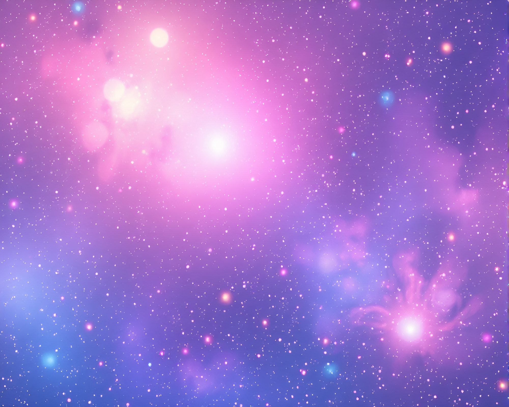 Glowing Celestial Nebula in Holographic Screenprint – free AI stock image