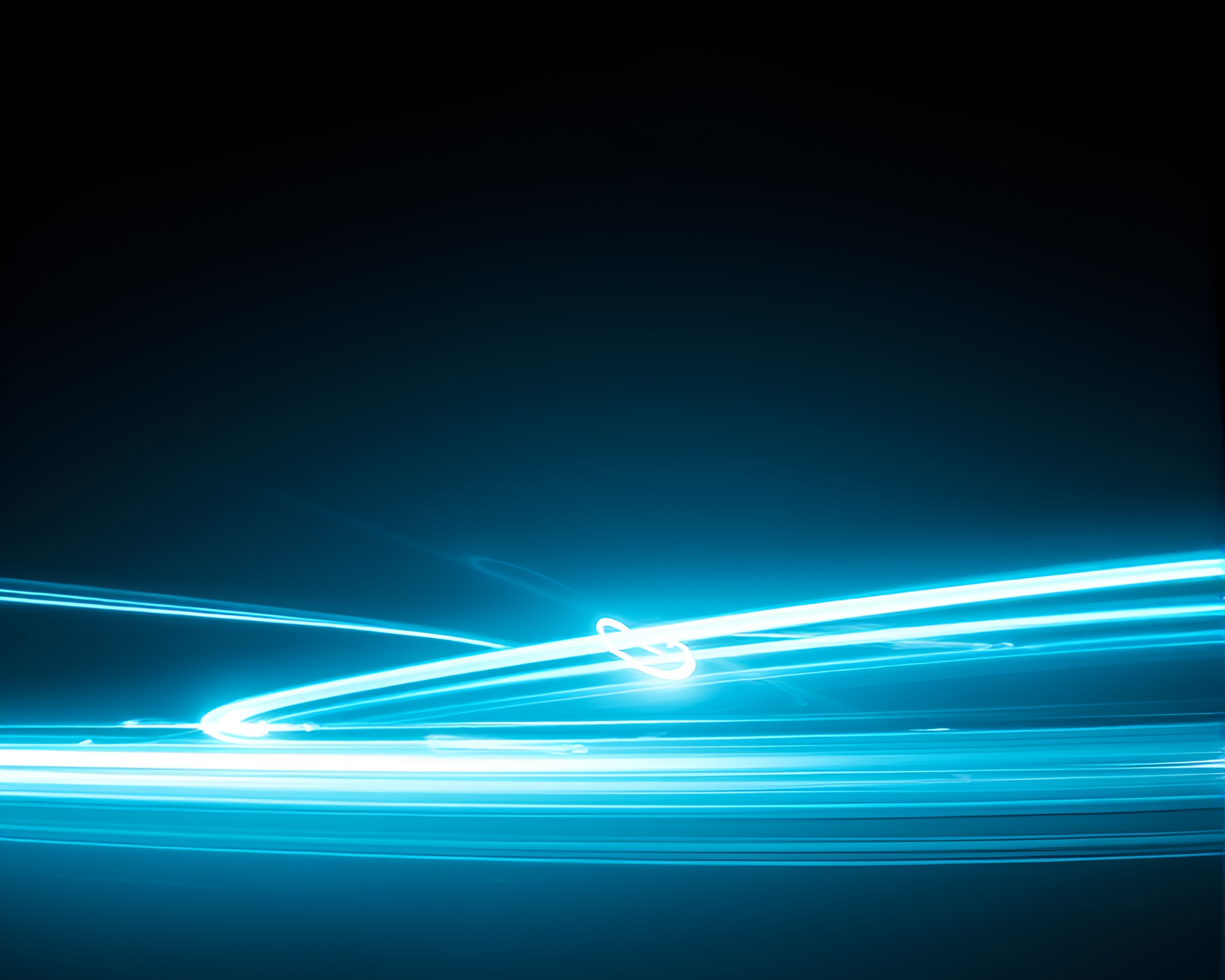 Dystopian Submarine Light Trails in Monochrome Blue – free AI stock image