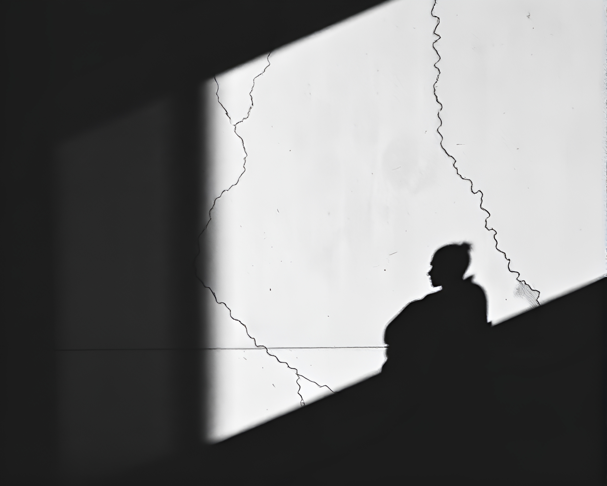 Temporal Cubist Shadow Play – free AI stock image