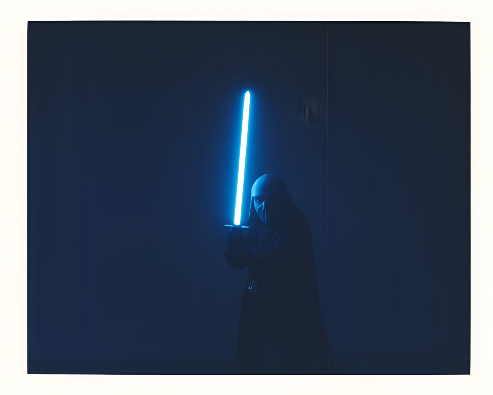 Mysterious polaroid frame of a laser sword battle
