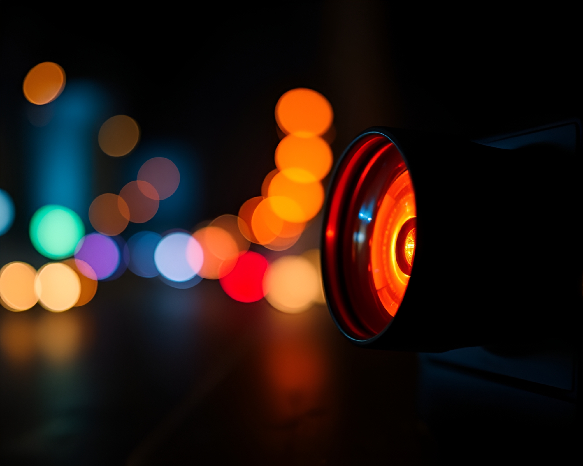 Macro Morse Code Thermal Imaging Light Composition – free AI stock image