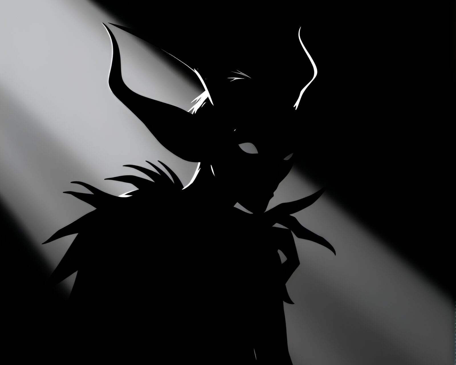 Shadowed silhouette of goblin reflecting in dark water