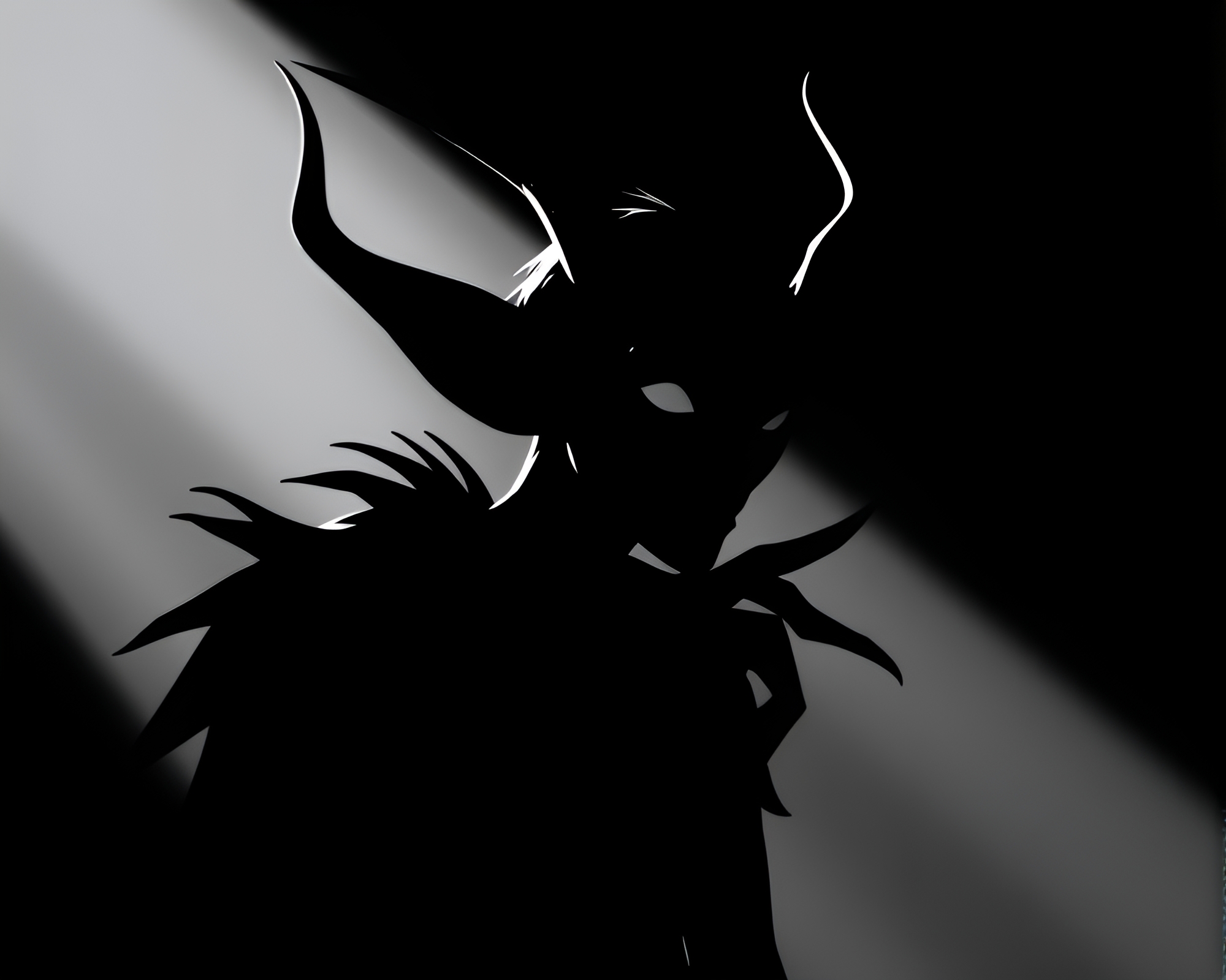 Eerie Goblin Reflection in Noir Crosshatch – free AI stock image