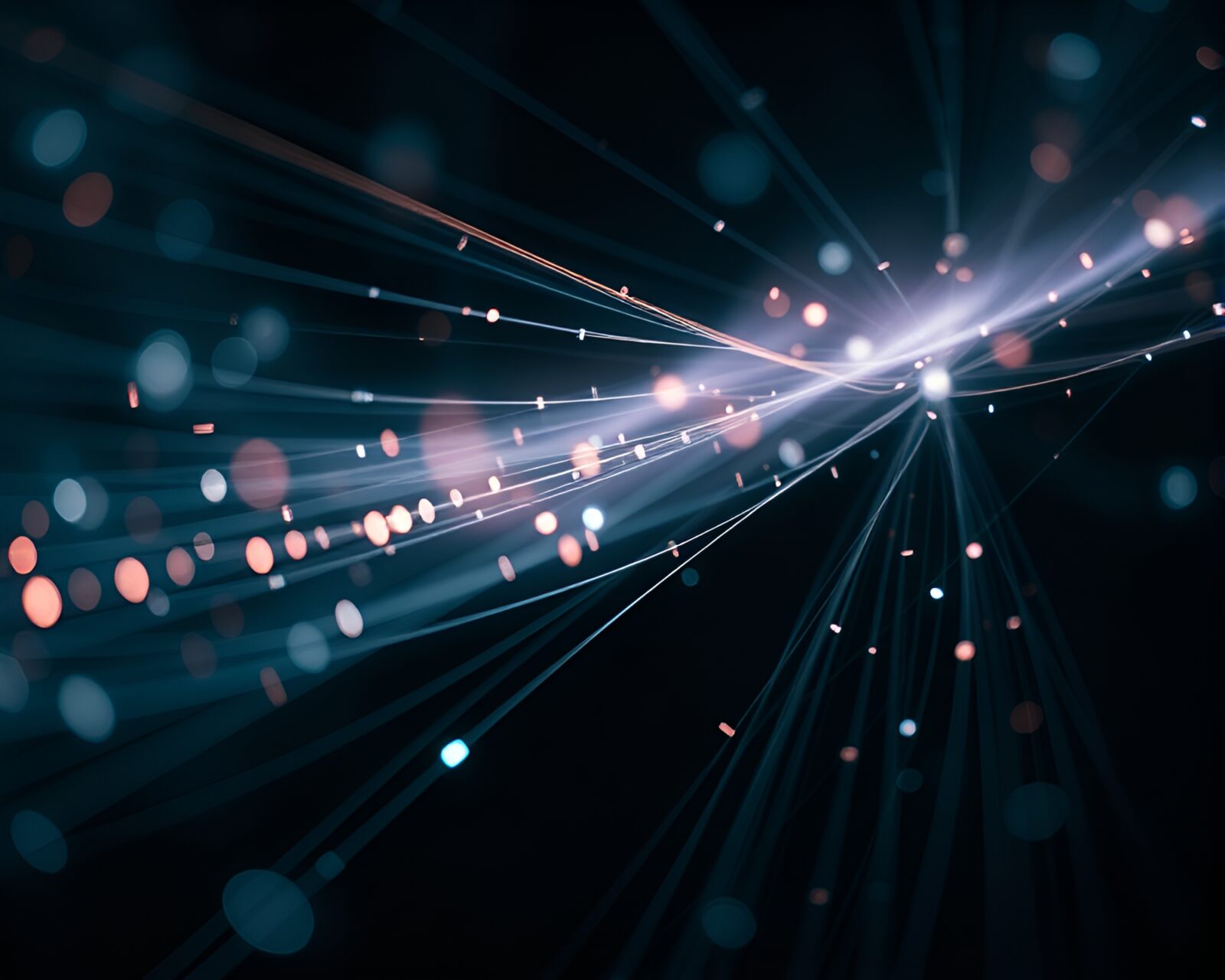 Ethereal fiber optics in high-contrast noir setting