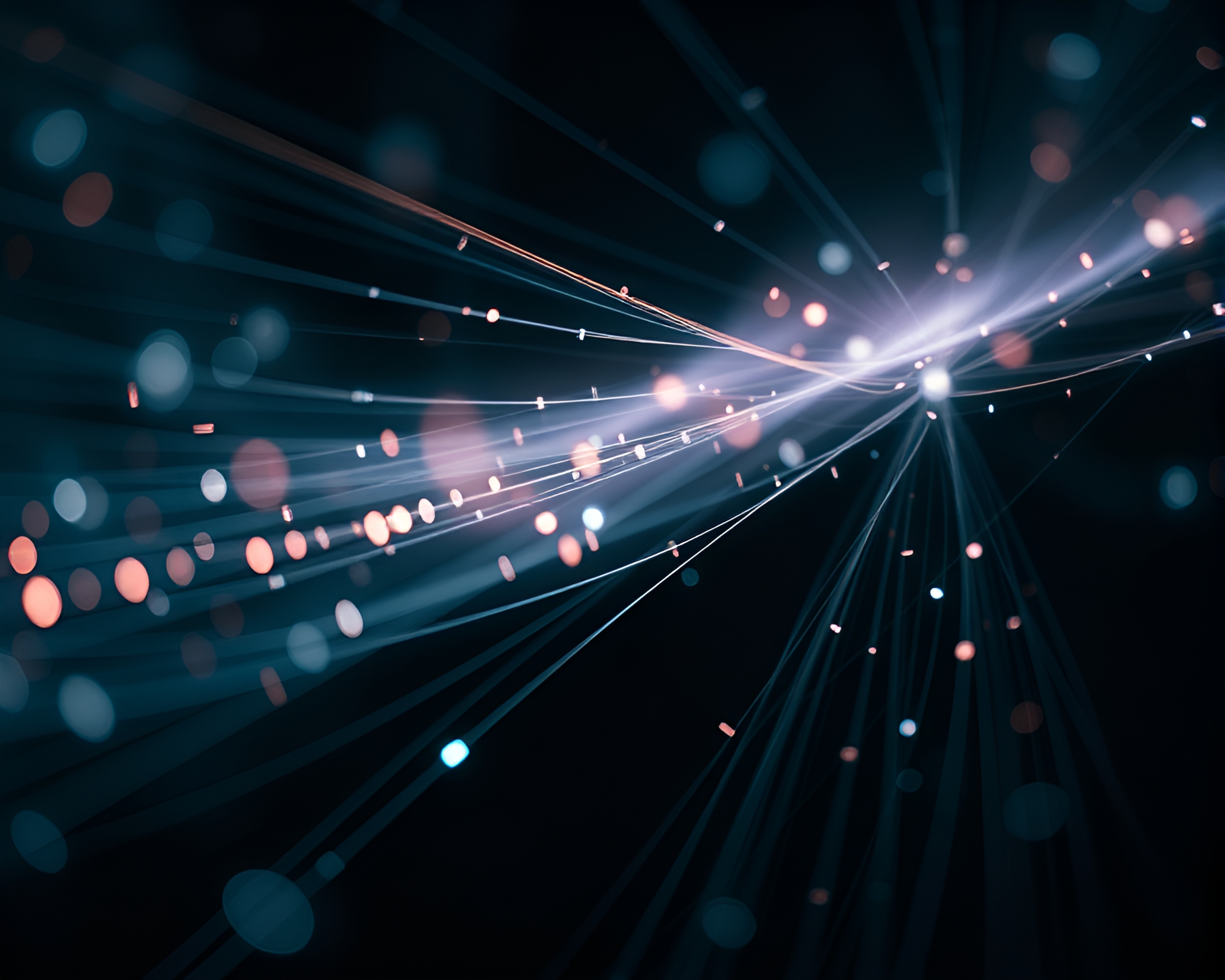 Twisting Quantum Fiber Optics in Noir Lightning – free AI stock image