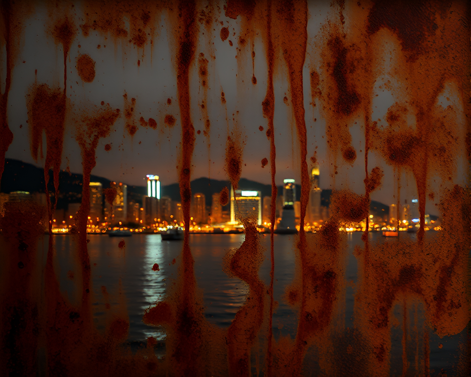 Siren of the Rust Streaked City Lights – free AI stock image