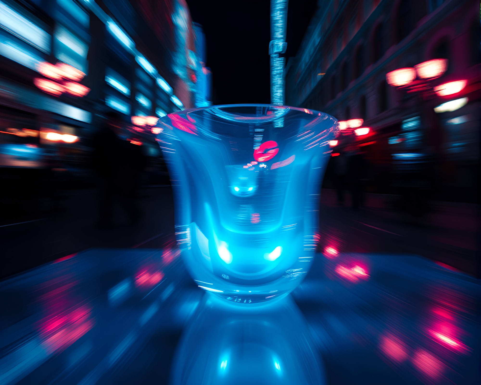 Ethereal Murano Glass Pan Motion Blur Noir – free AI stock image