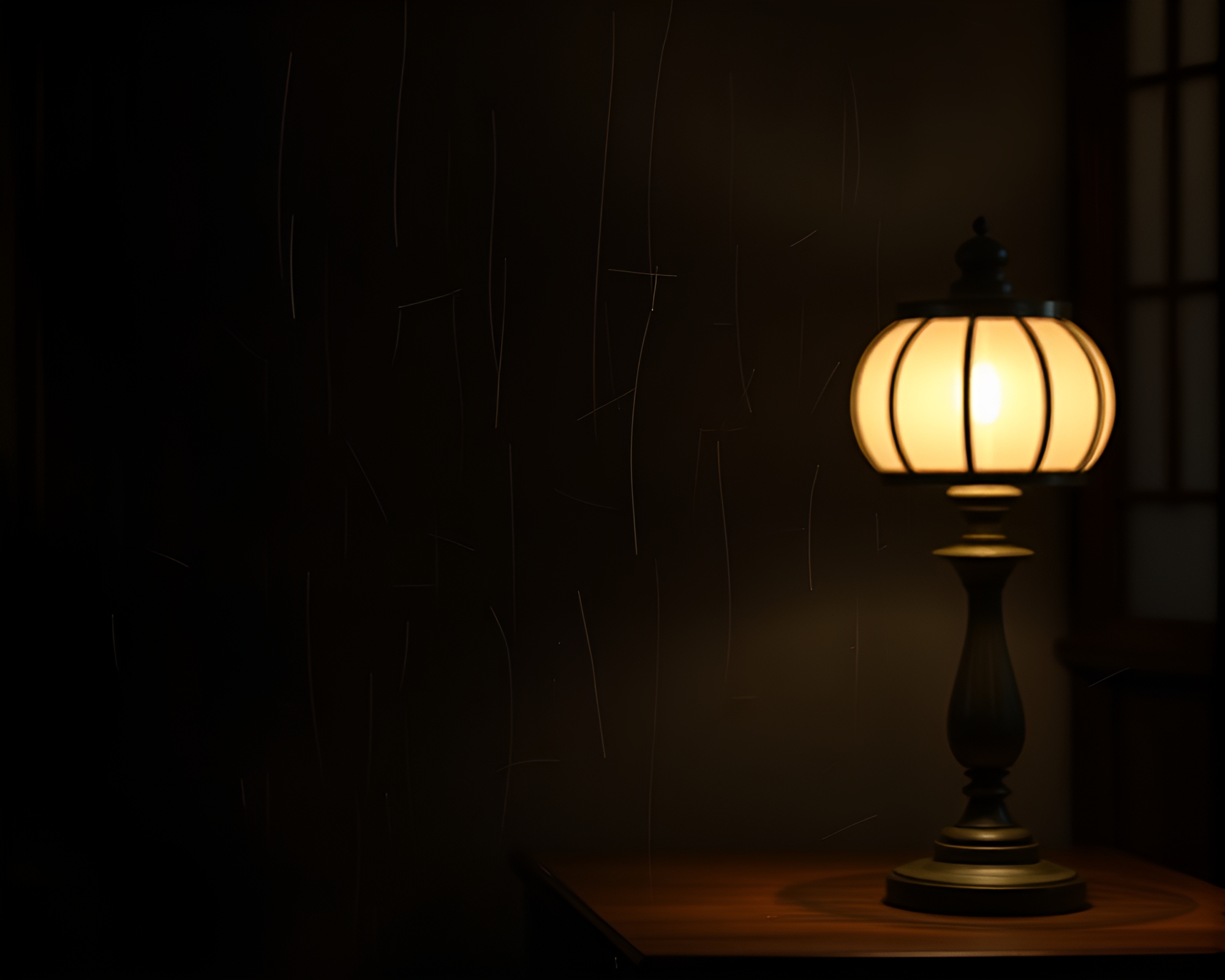 Silk Kimono in Library Lamp Light Composition – free AI stock image