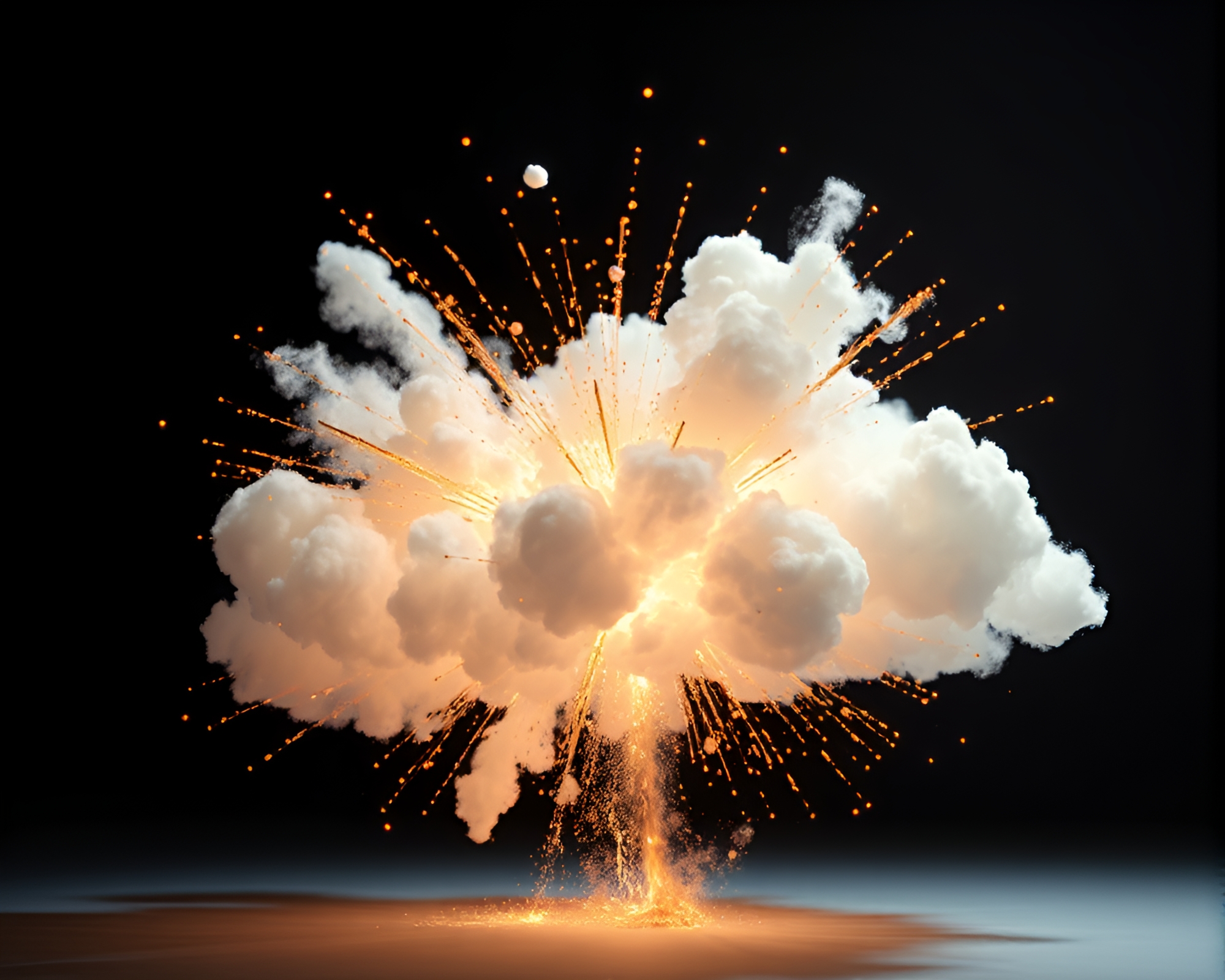 Glow-in-the-Dark AR Explosion – free AI stock image