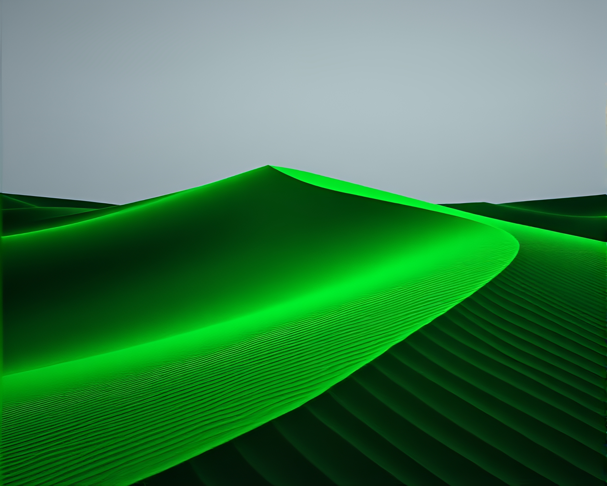 Surreal LED Sand Dune Art Installation – free AI stock image