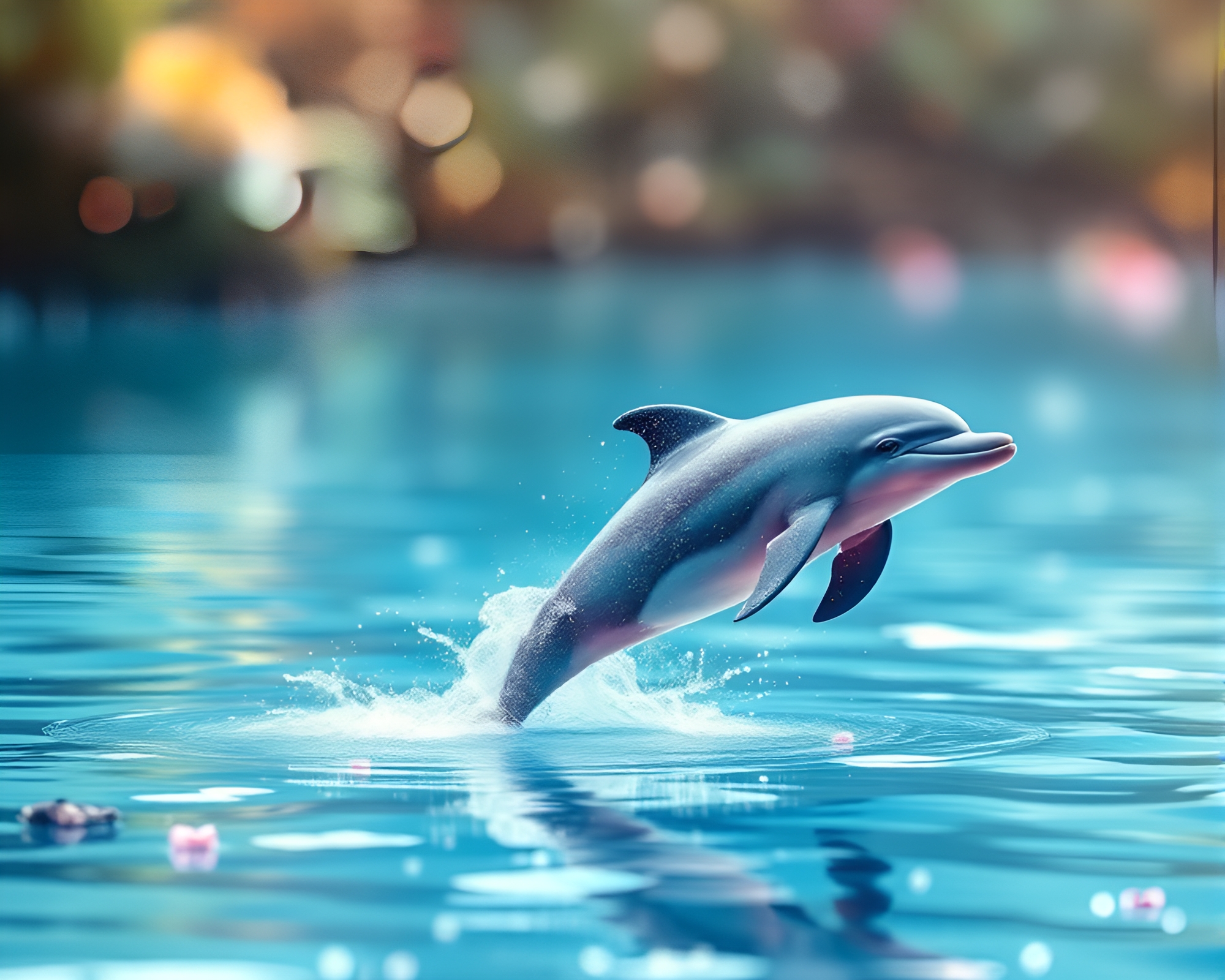 Fractal Amazon River Dolphin in Soft Focus Digital Art – free AI stock image