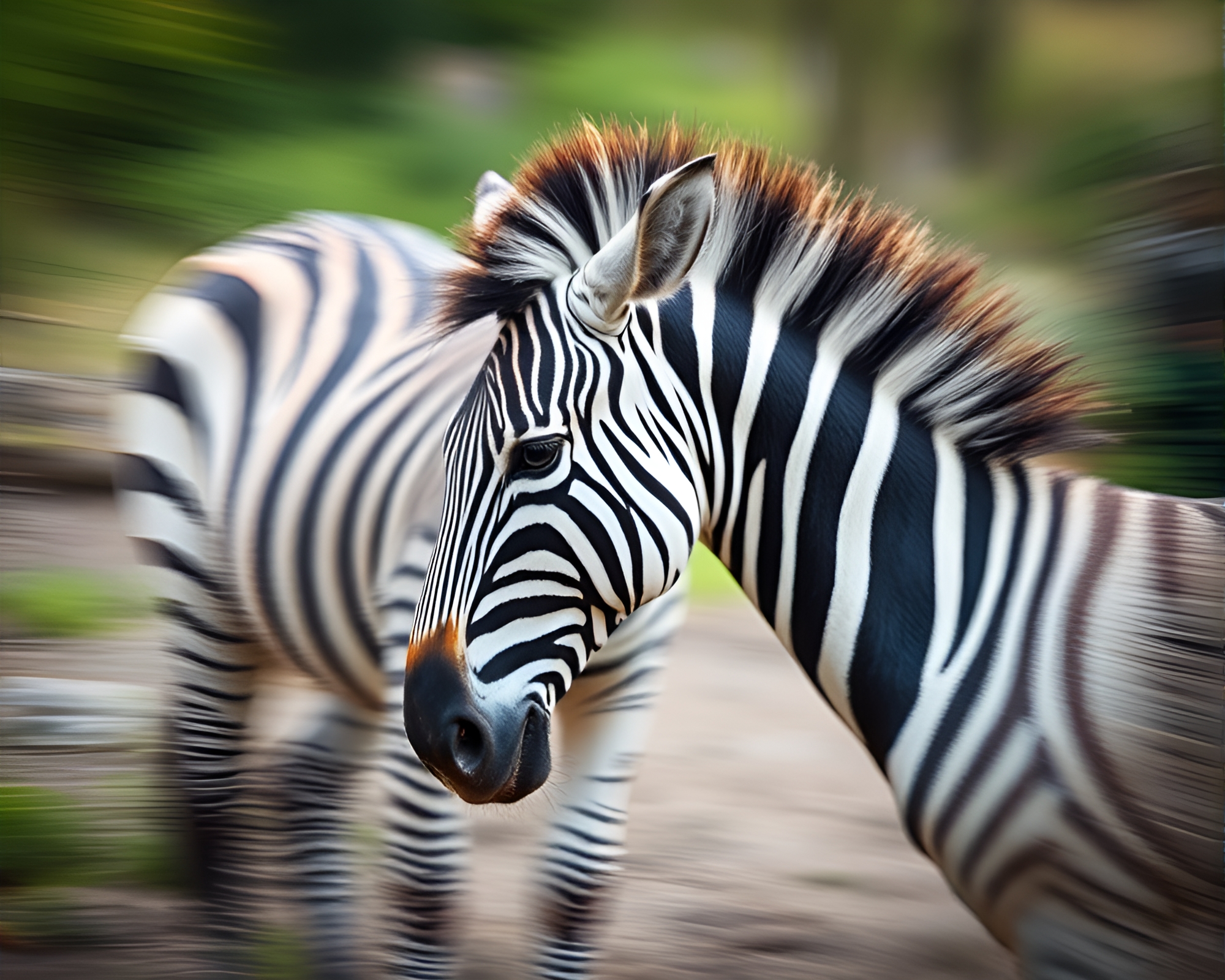 Zebra in Hatchwork – free AI stock image