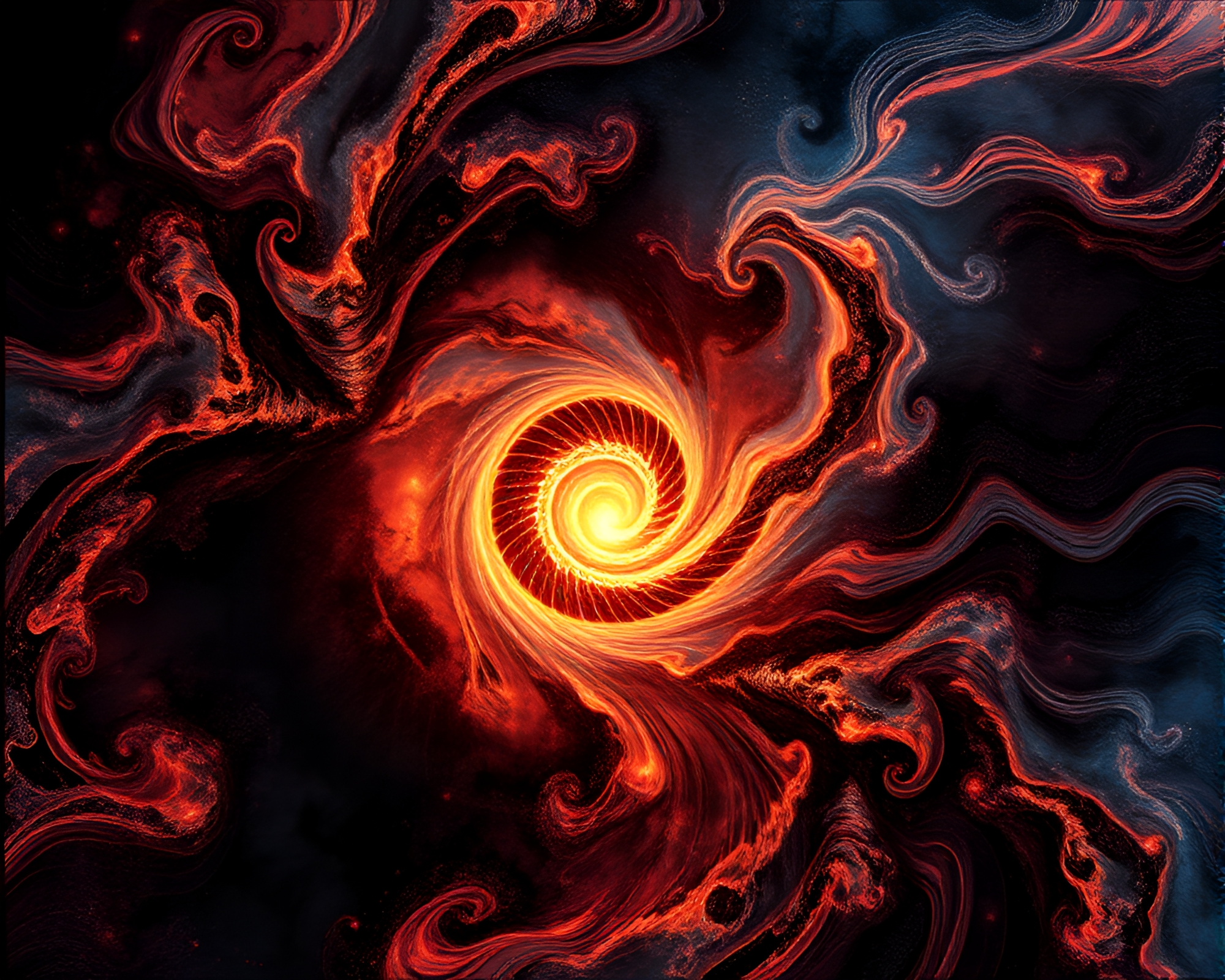 Fractal Fingerprint Swirl in Dungeon Torchlight – free AI stock image