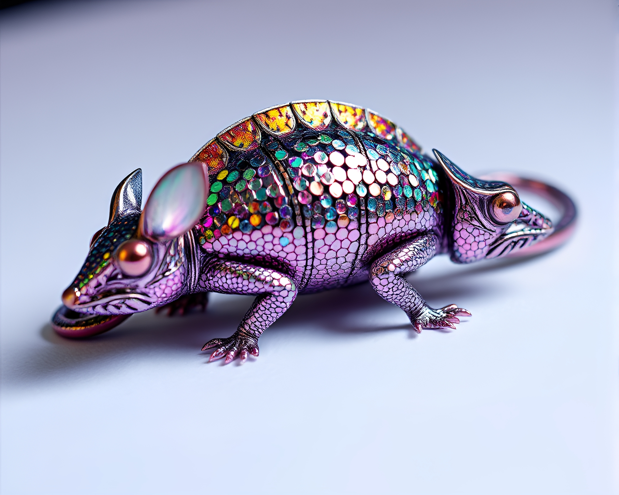 Armadillo in Chromatic Aberration Blueprint – free AI stock image