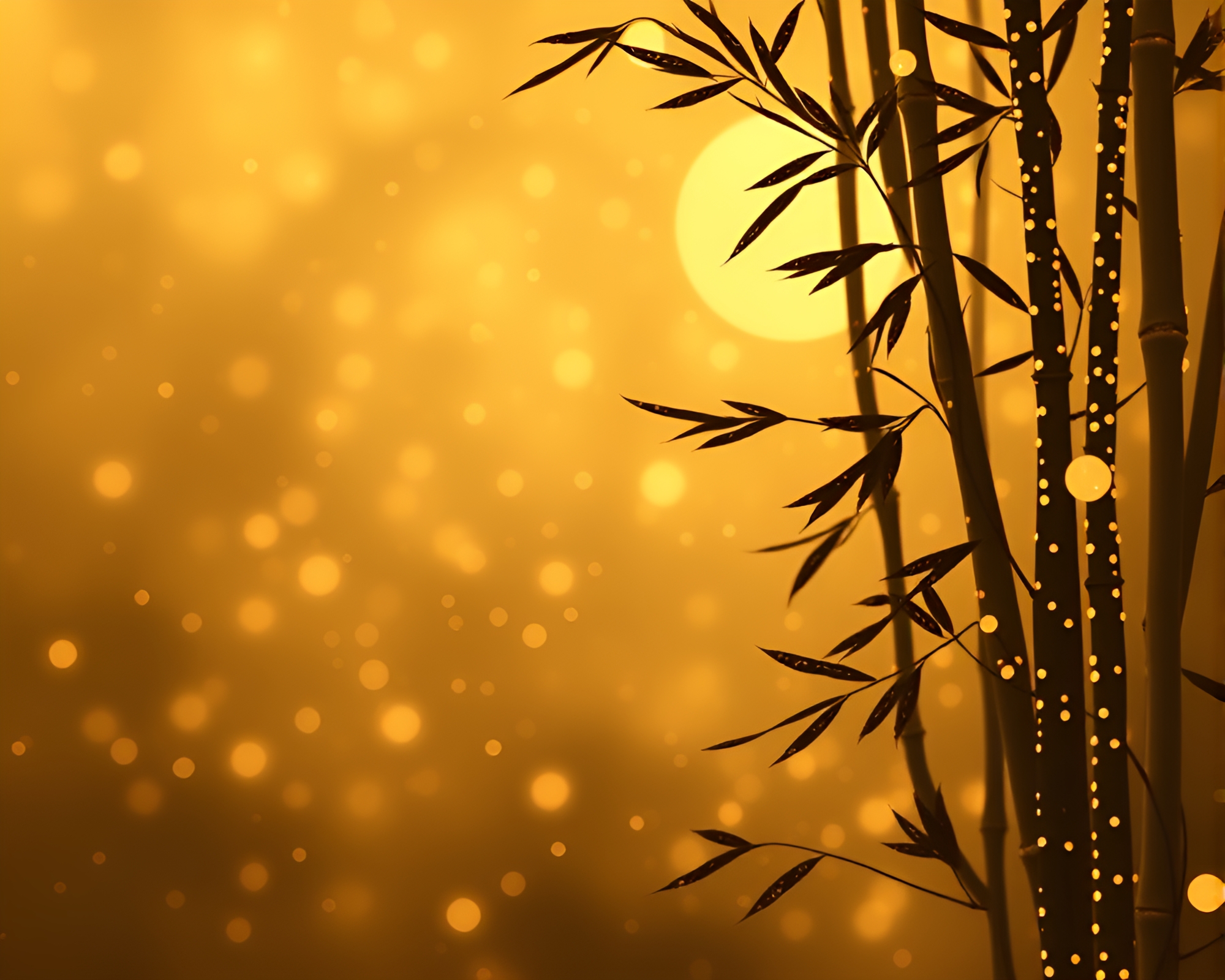 Bamboo Flute Serenade in Sepia Pointillist Jewel Tones – free AI stock image