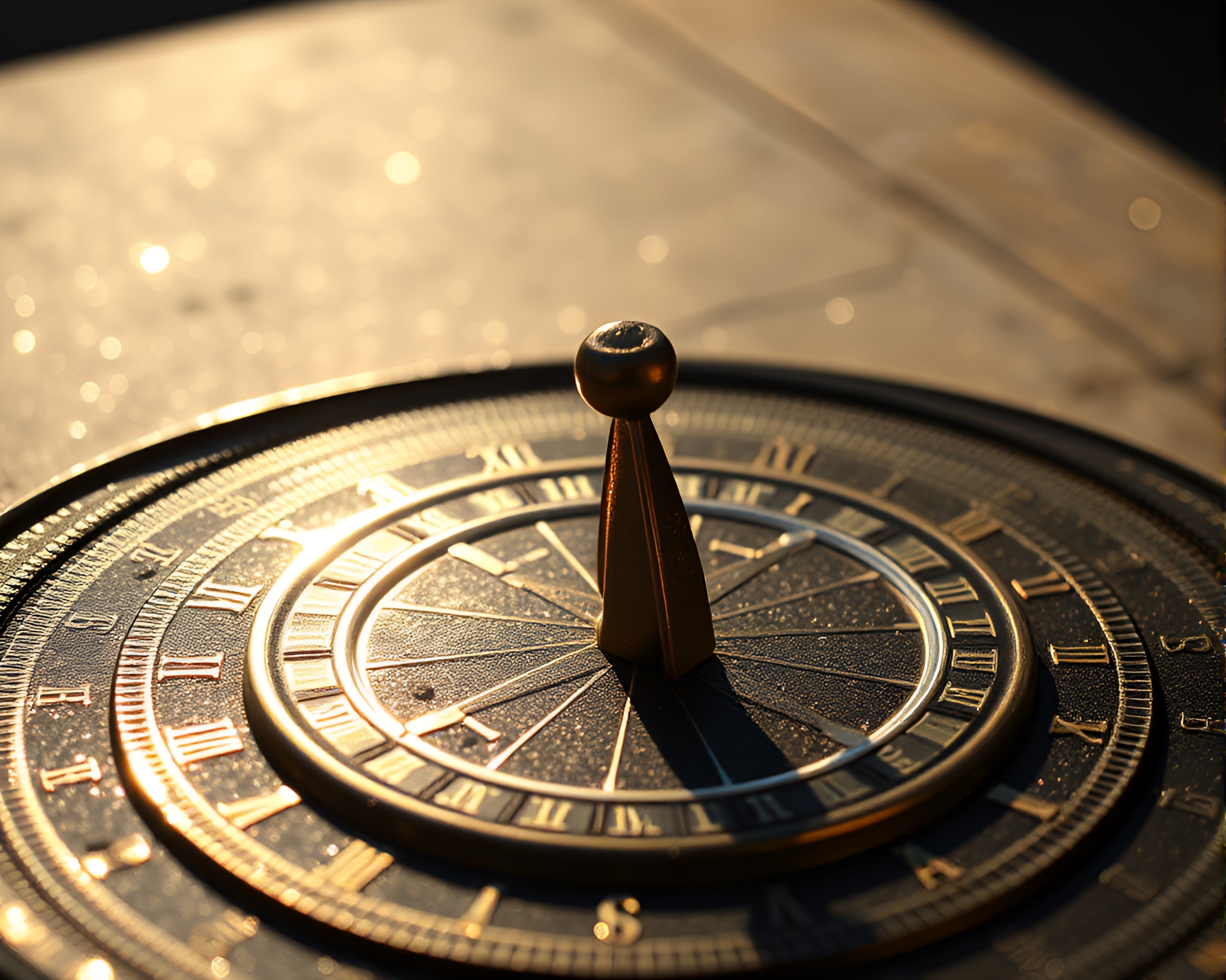 Pocket Sundial Leading Lines Metal Flake Cinemagraph – free AI stock image