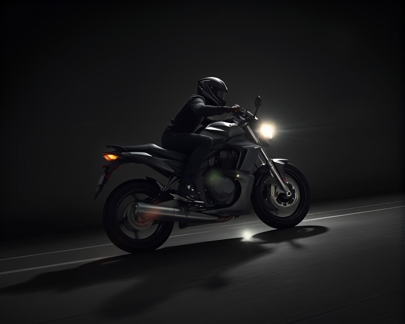 Ethereal hoverbike shining in dynamic light against gray backdrop