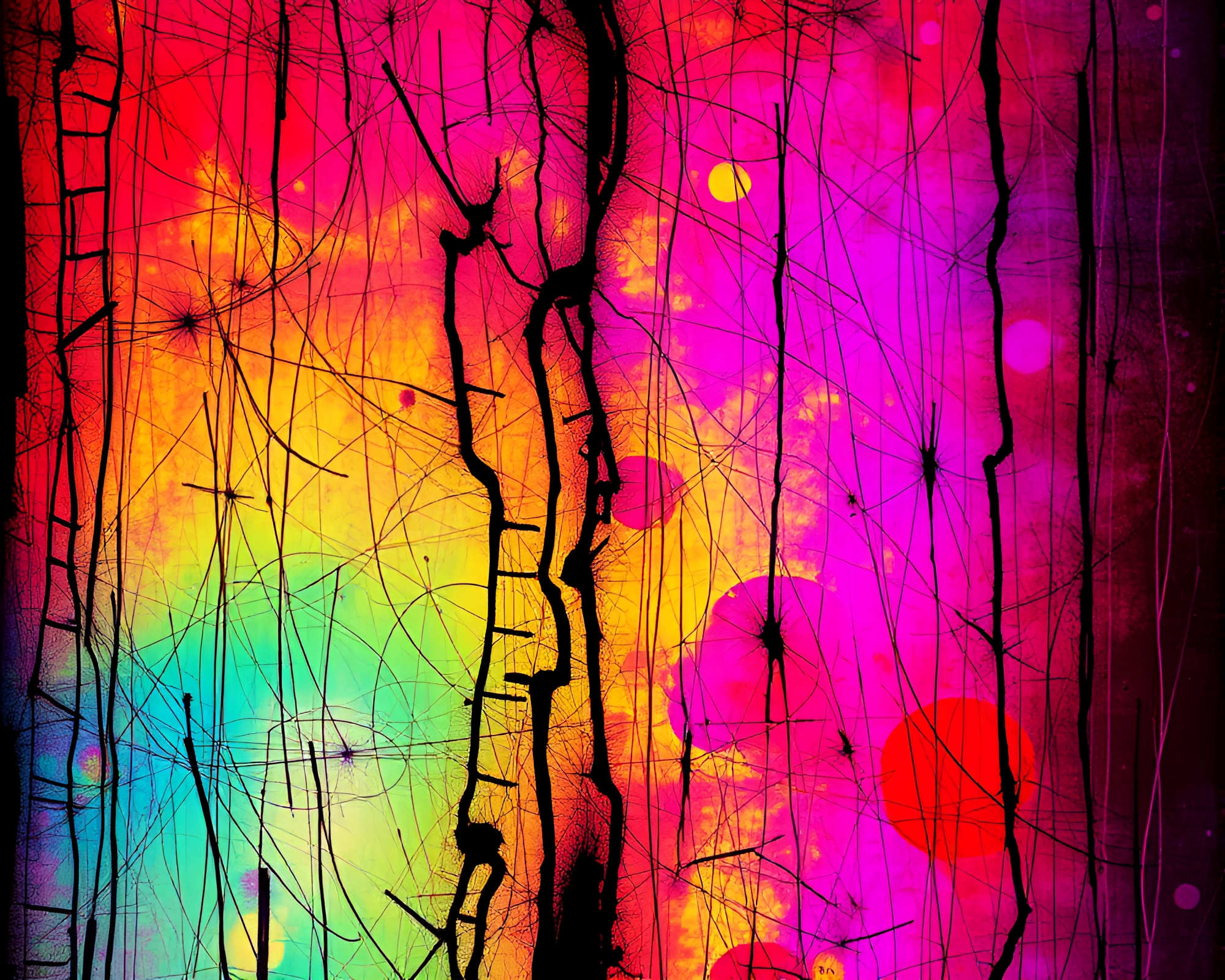 Thermal Satyr in Stained Glass Splendor – free AI stock image