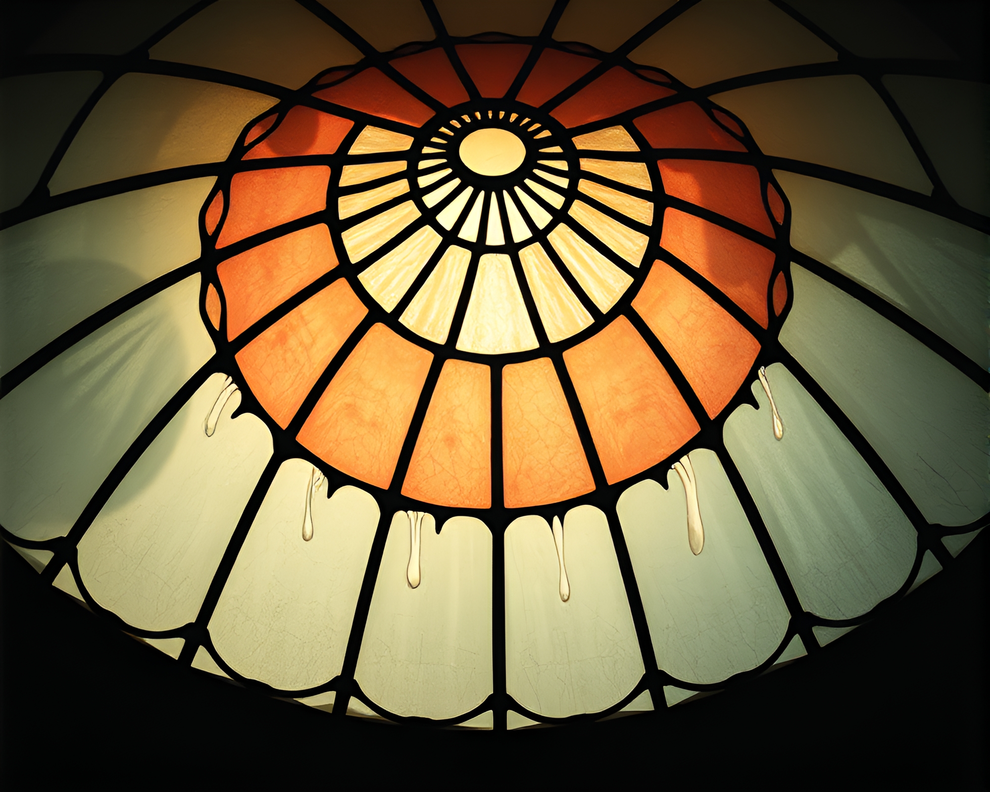 Torn Paper meets Stained Glass: Technical Illustration – free AI stock image