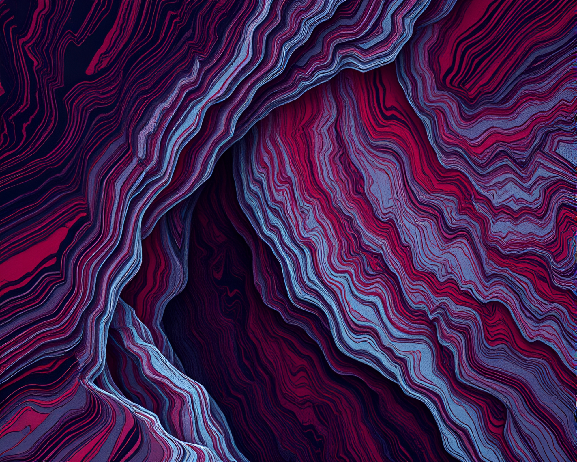 Glacial Cave Striped Pattern Pointillism Art – free AI stock image