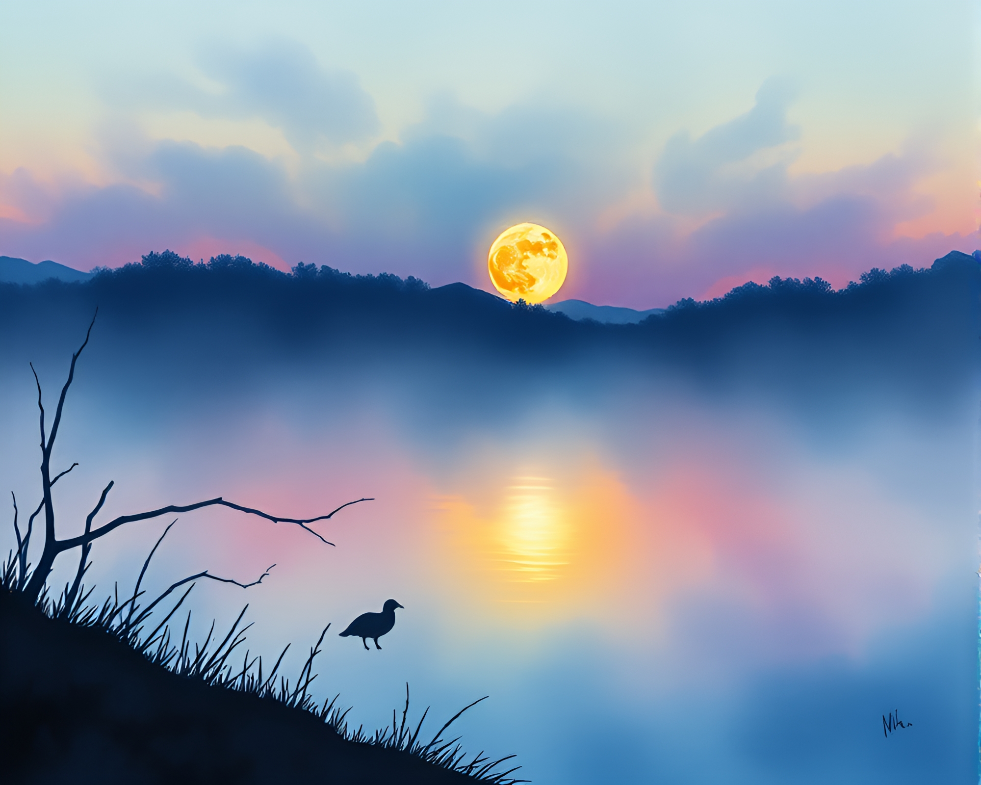 Prismatic Vinyl Reflection in Wild Watercolor Twilight – free AI stock image