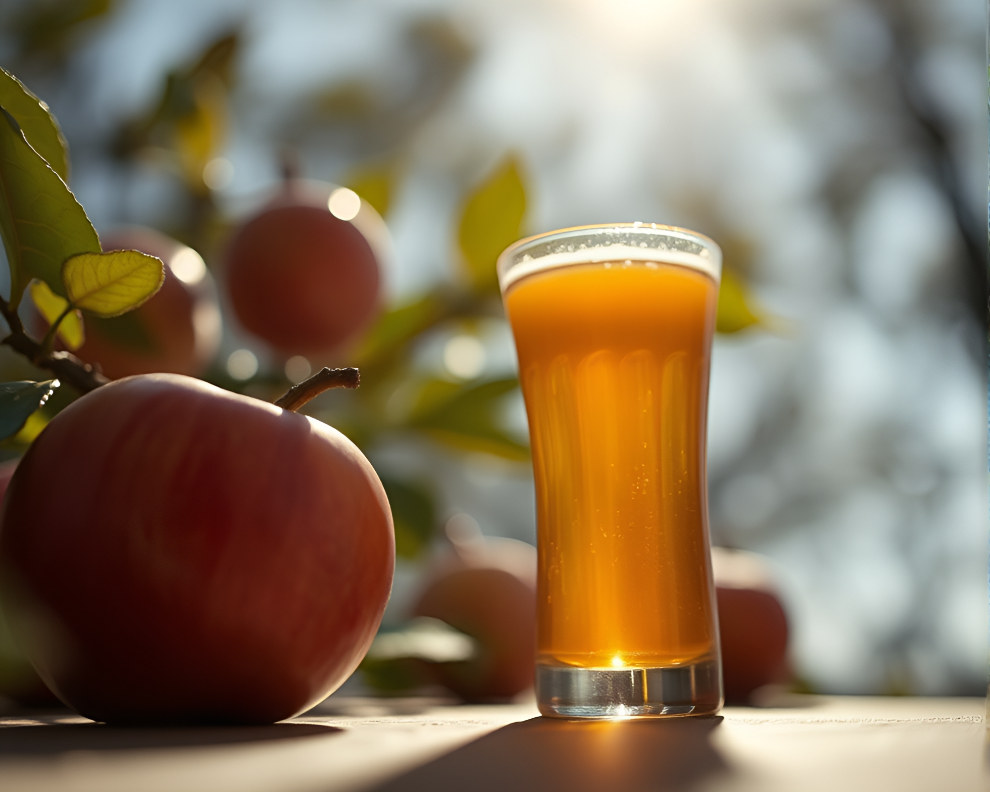 Surreal Apple Cider Pour: Motion Blur Fantasy – free AI stock image