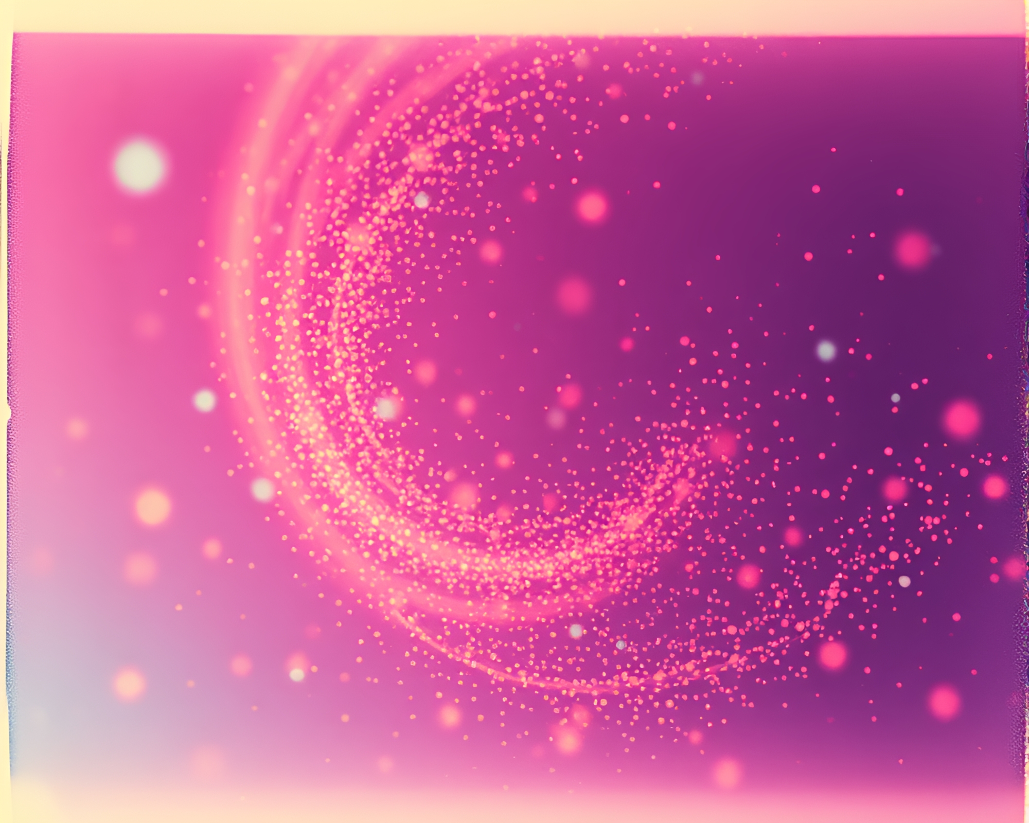 Psychedelic Floating Particles Vintage Polaroid – free AI stock image
