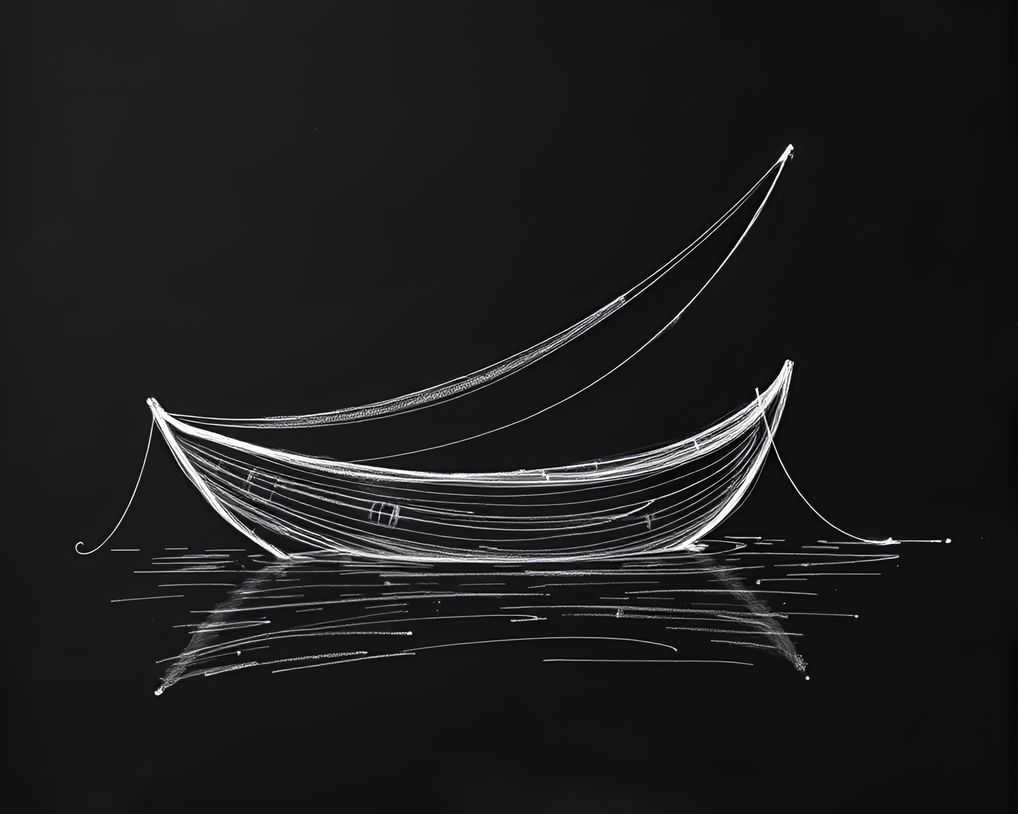 Vibrant Chalk Hydrofoil in Wireframe Render – free AI stock image