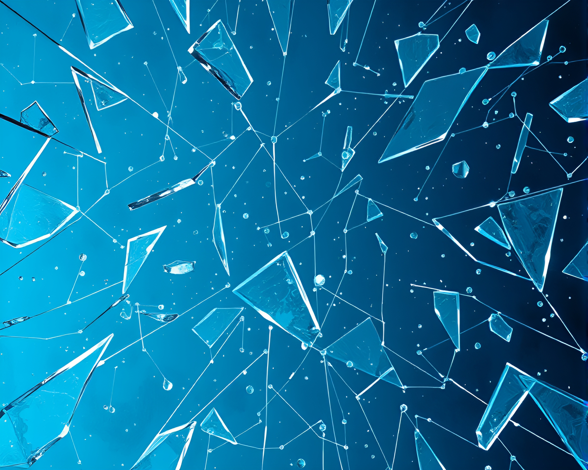 Ley Line Glass Shards Illuminate Steel-Blue Reality – free AI stock image