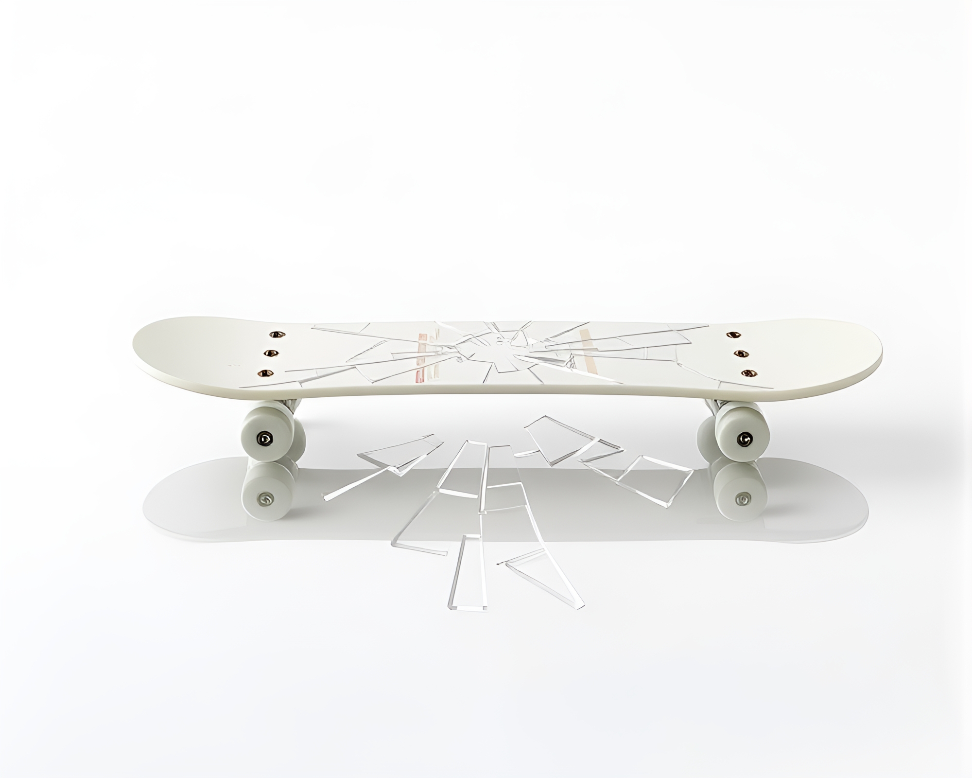 Shattered Glass Hoverboarding Adventure – free AI stock image