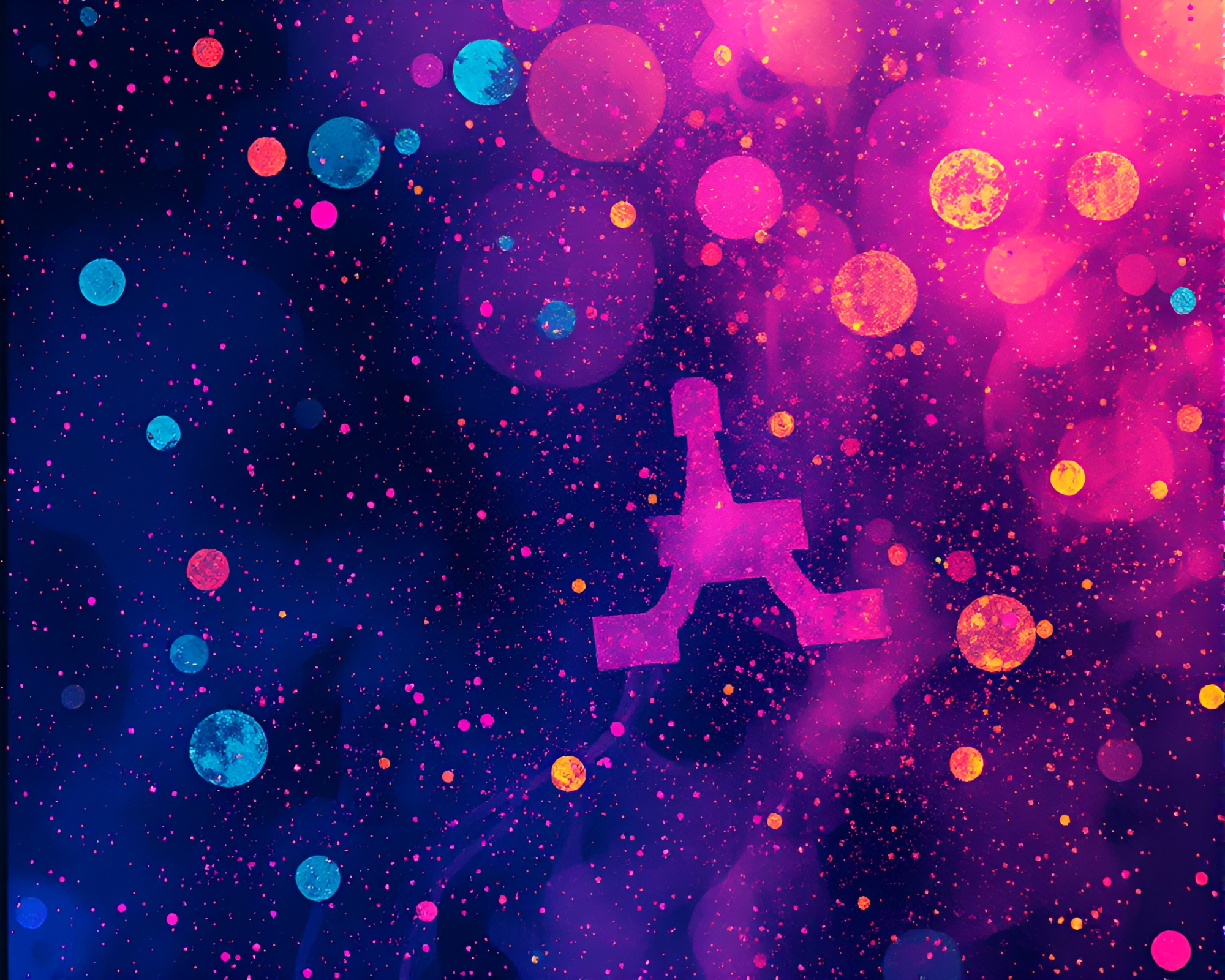 Surreal Acrylic Dreamscape: Digital Bloom Masterpiece – free AI stock image