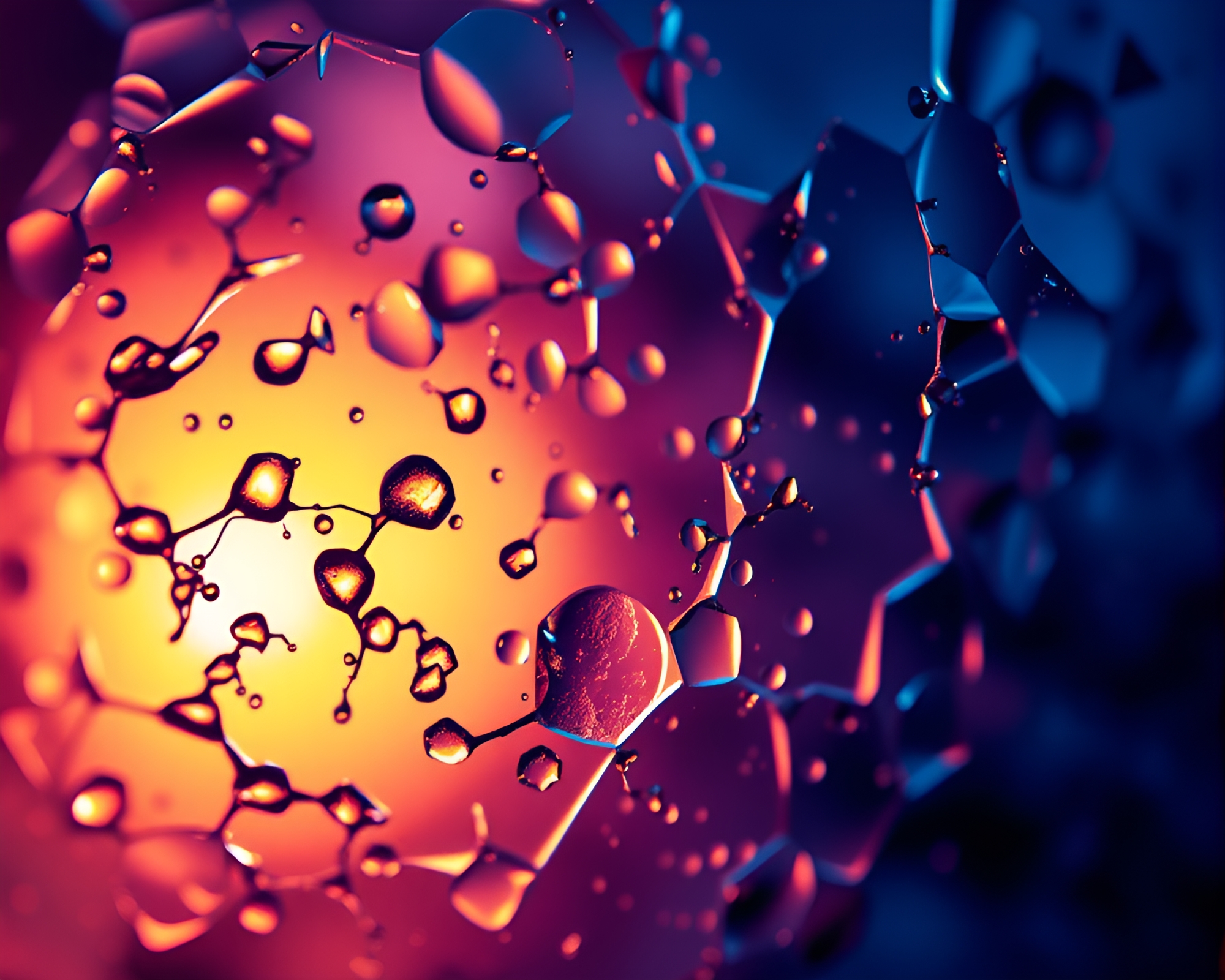 Microscopic Geometric Abstraction: Macro Details in Low-Light – free AI stock image