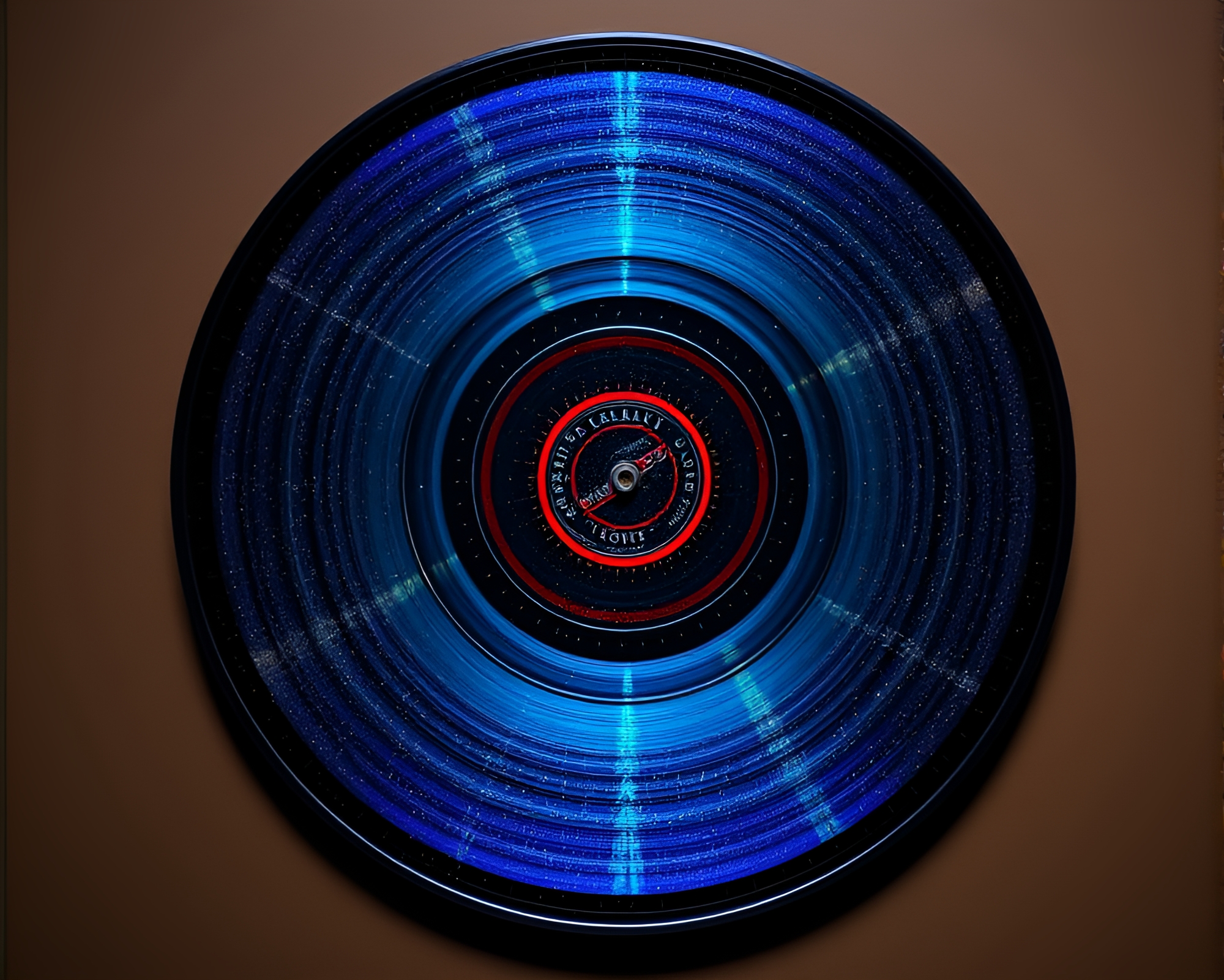 Vinyl Record Lens Sunburst Duochrome Stardust Shimmer – free AI stock image