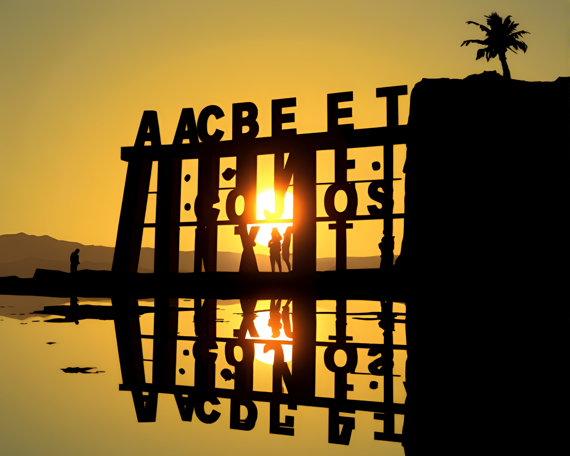 Runic Reflection: Bright Silhouetted Fashion Illustration – free AI stock image
